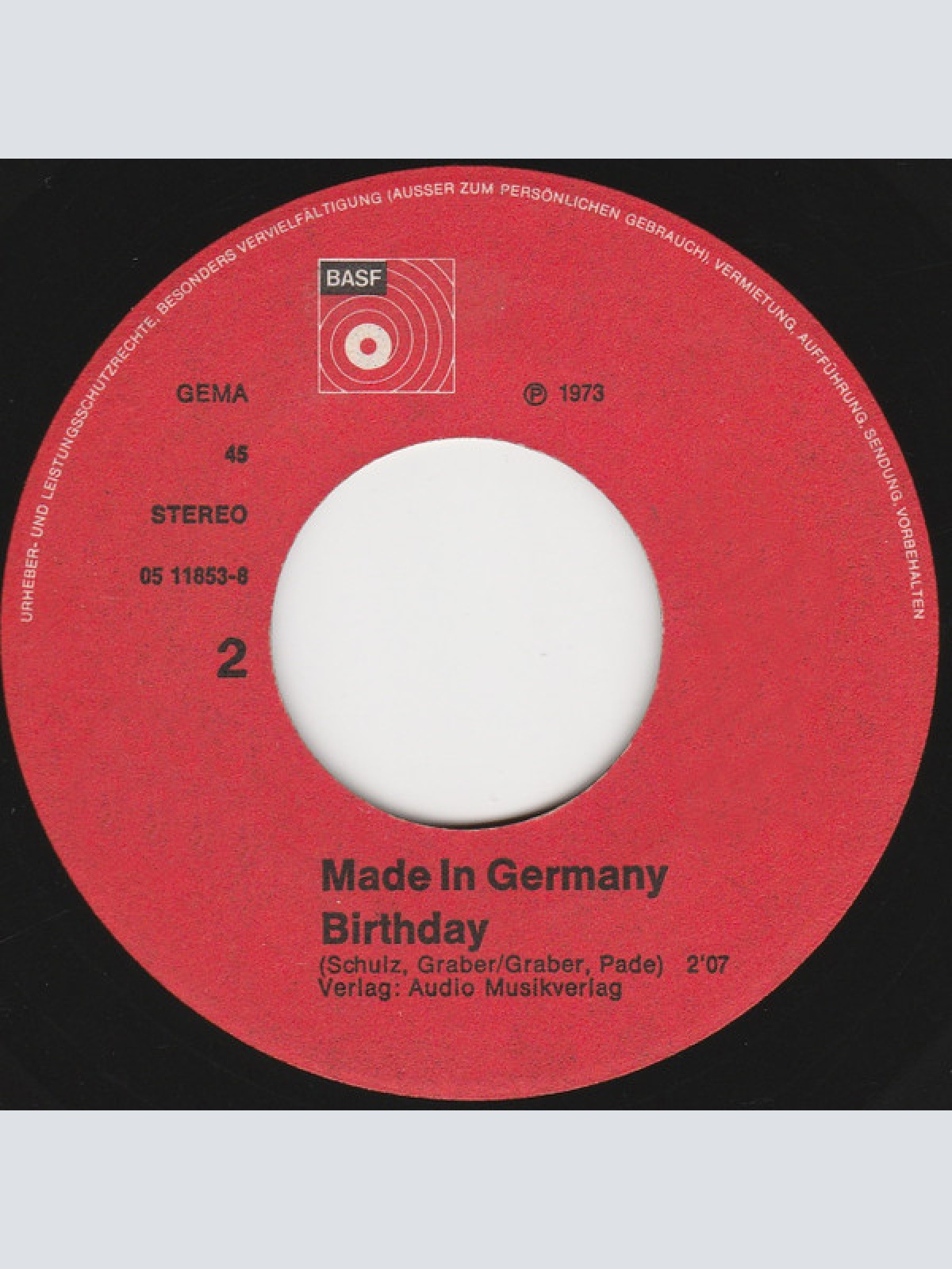 Vinyl / Made In Germany - That's What I Want To Do / Birthday