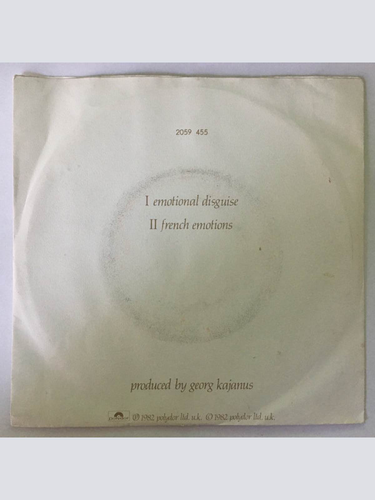 Vinyl / Peter Godwin - Emotional Disguise