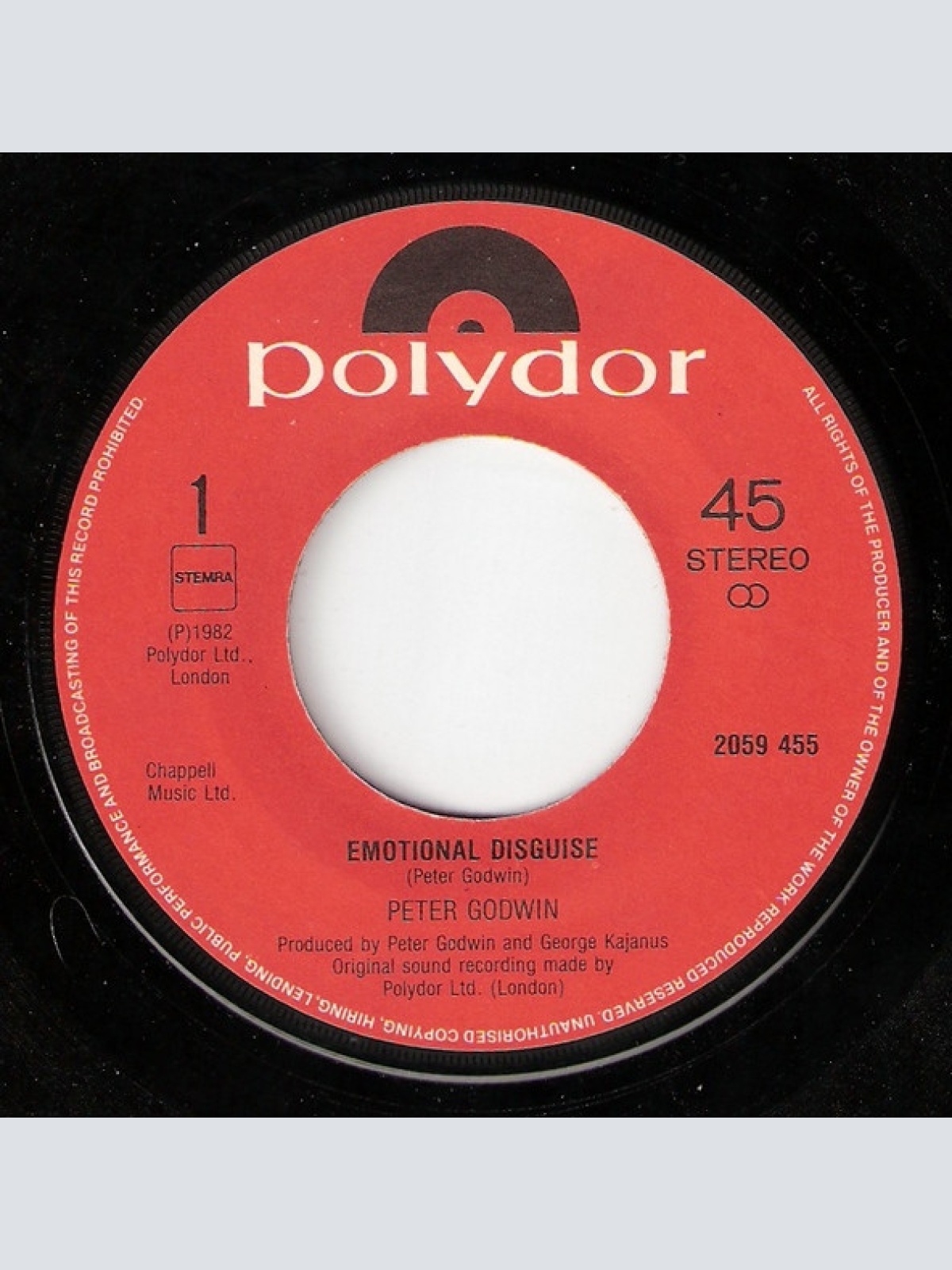 Vinyl / Peter Godwin - Emotional Disguise