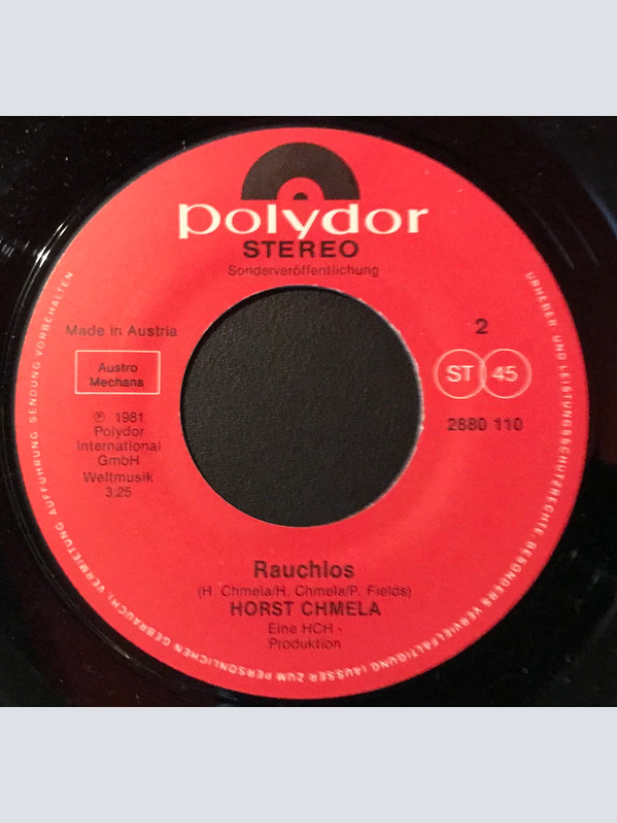 Vinyl / Horst Chmela - Ohne Rauch Geht's Auch