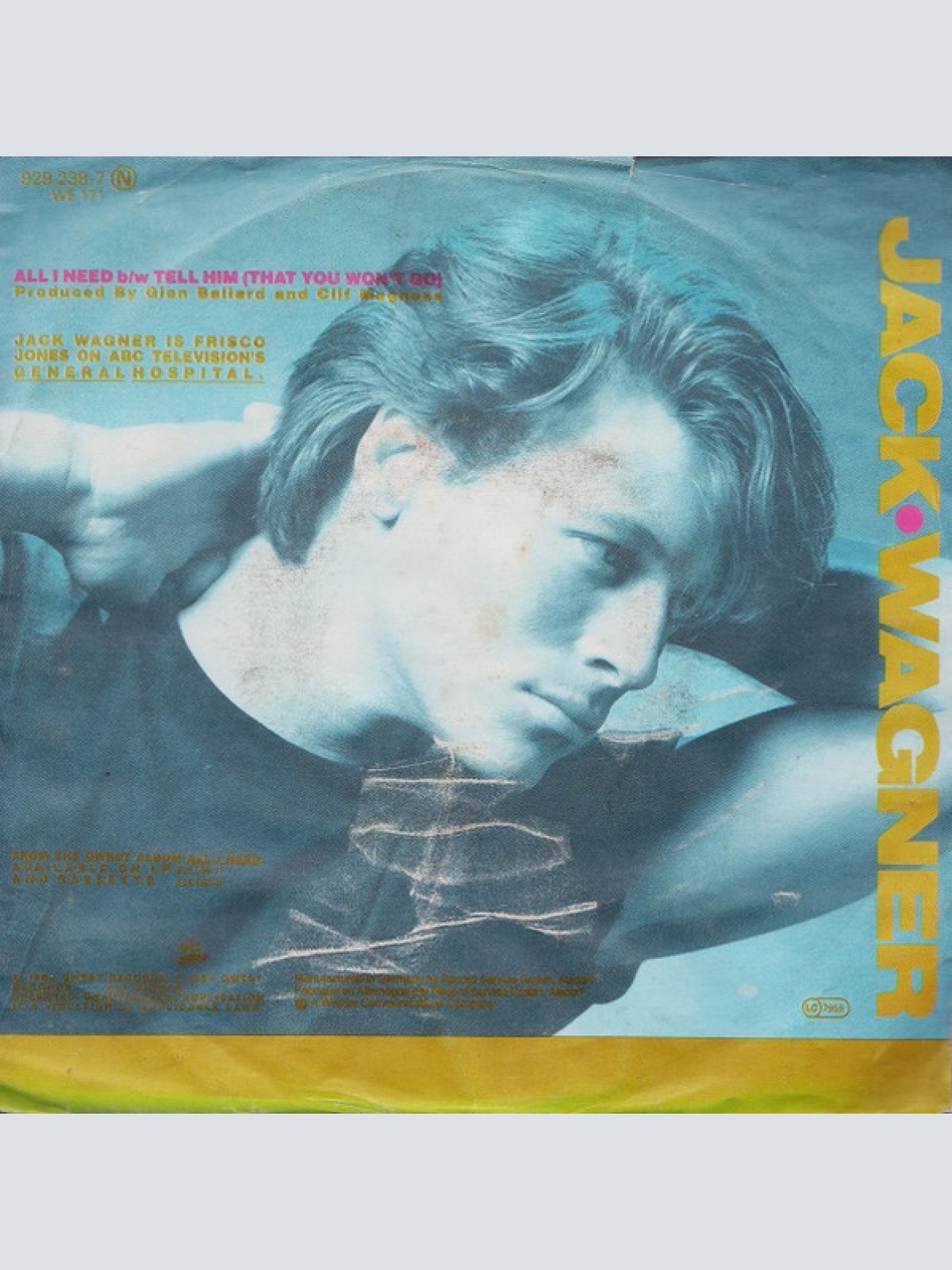 Vinyl / Jack Wagner - All I Need
