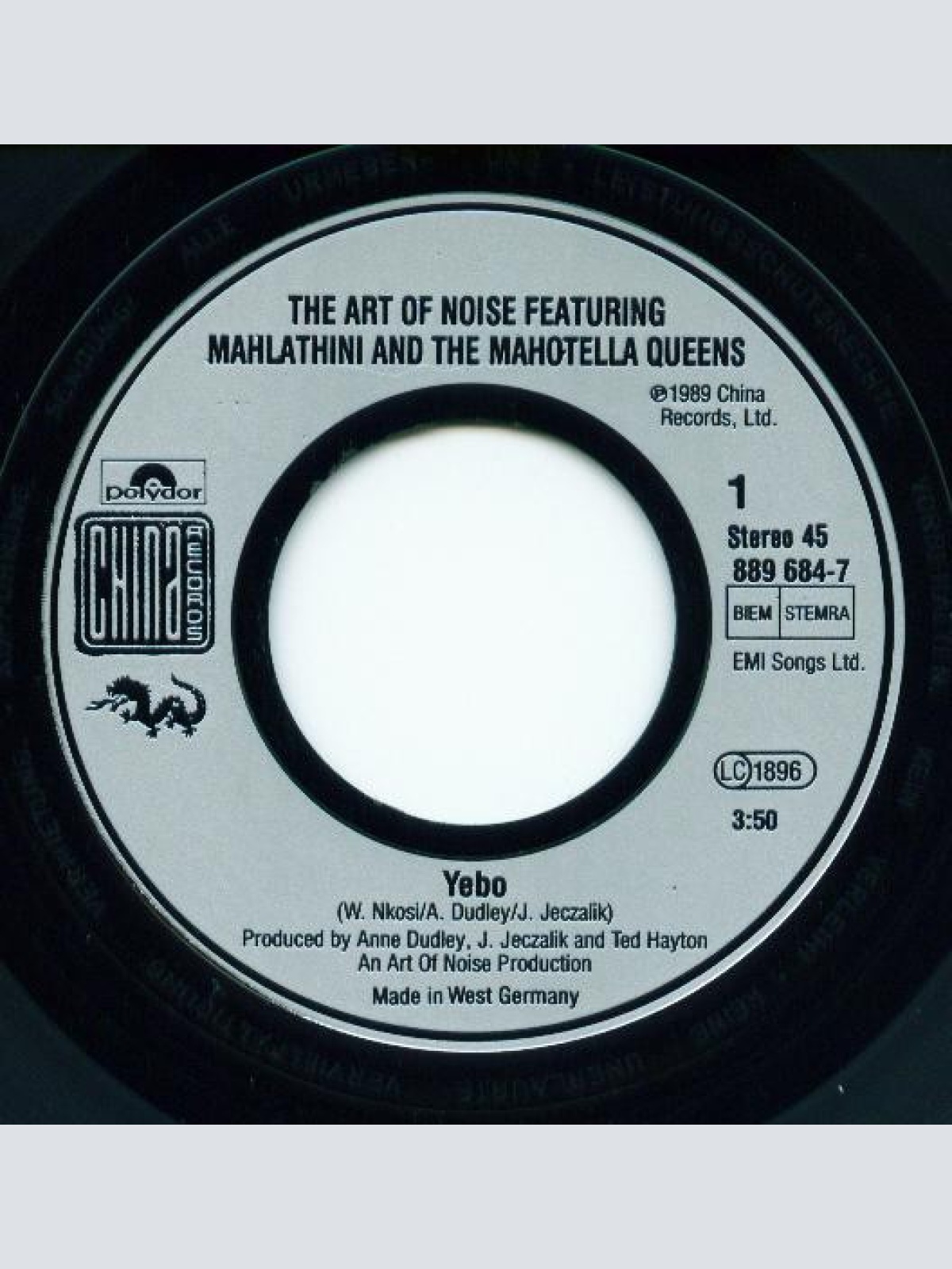 Vinyl / The Art Of Noise Featuring Mahlathini And The Mahotella Queens - Yebo!