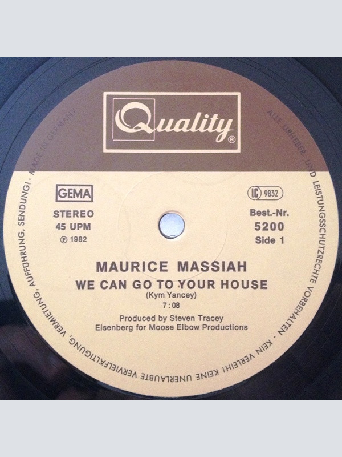 Vinyl / Maurice Massiah - We Can Go To Your House