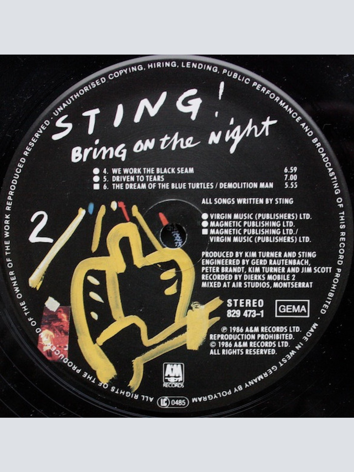 Vinyl / Sting - Bring On The Night