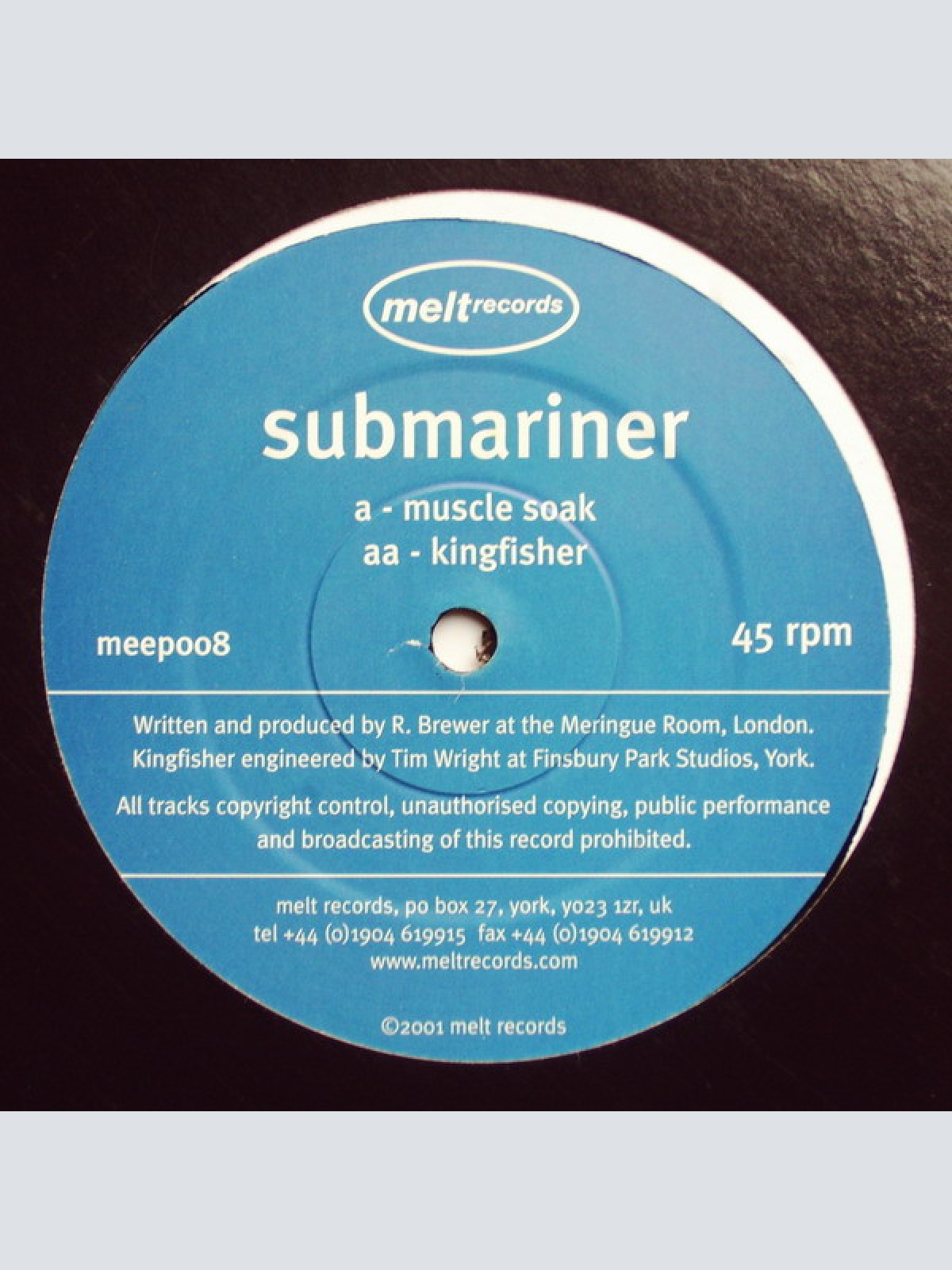 Vinyl / Submariner - Muscle Soak / Kingfisher