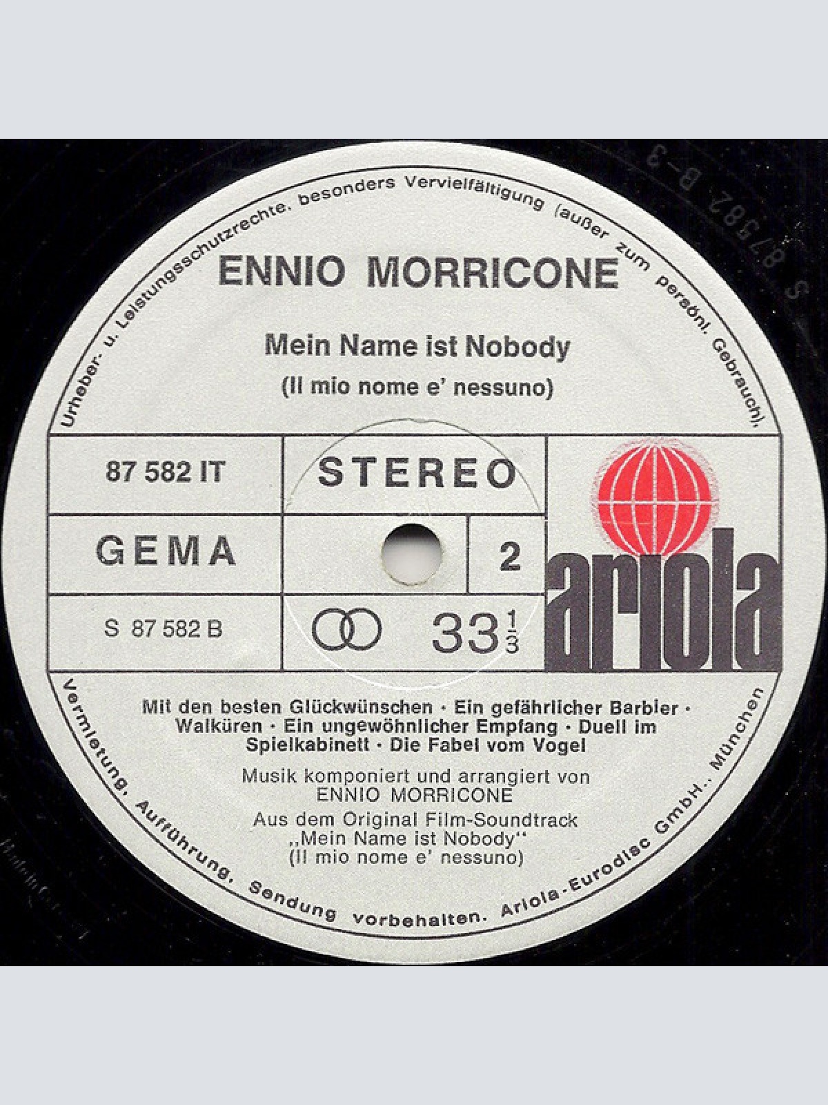 Vinyl / Ennio Morricone - Mein Name Ist Nobody = Il Mio Nome E' Nessuno (Original Film-Soundtrack)