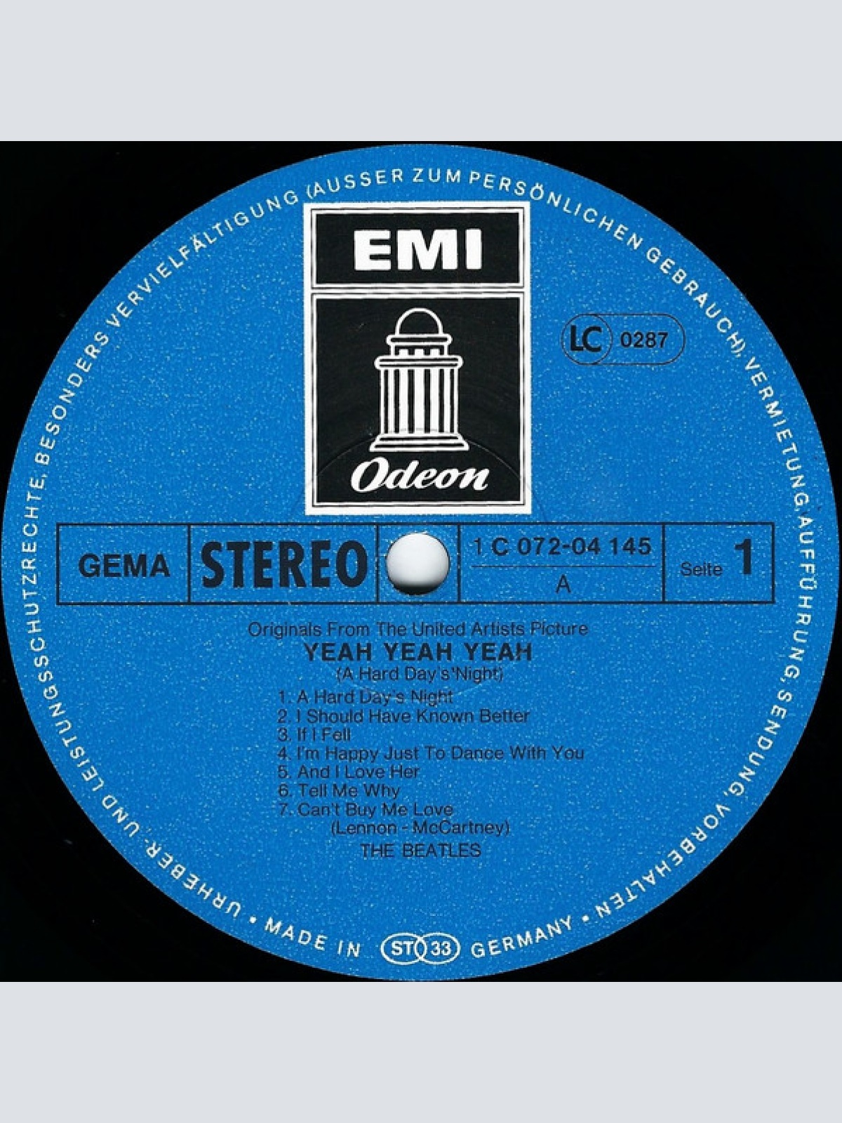 Vinyl / The Beatles - Yeah! Yeah! Yeah! - A Hard Day's Night - Originals From The United Artists Picture