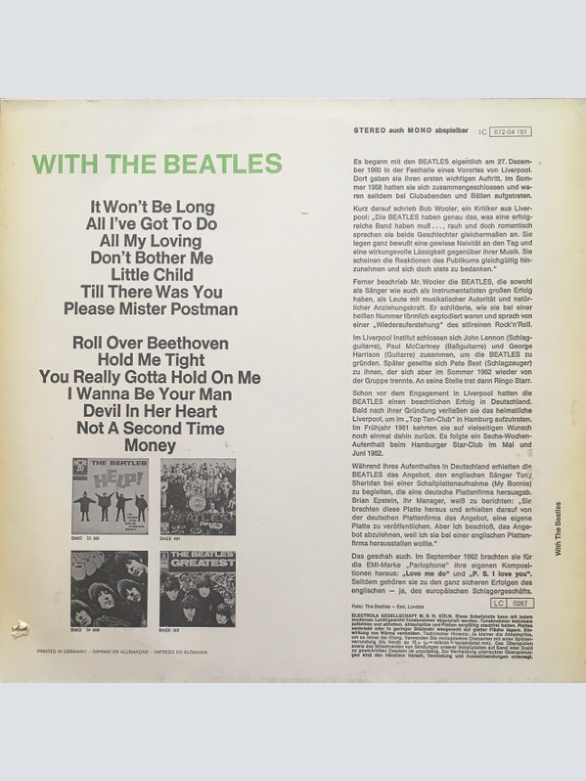 Vinyl / The Beatles - With The Beatles