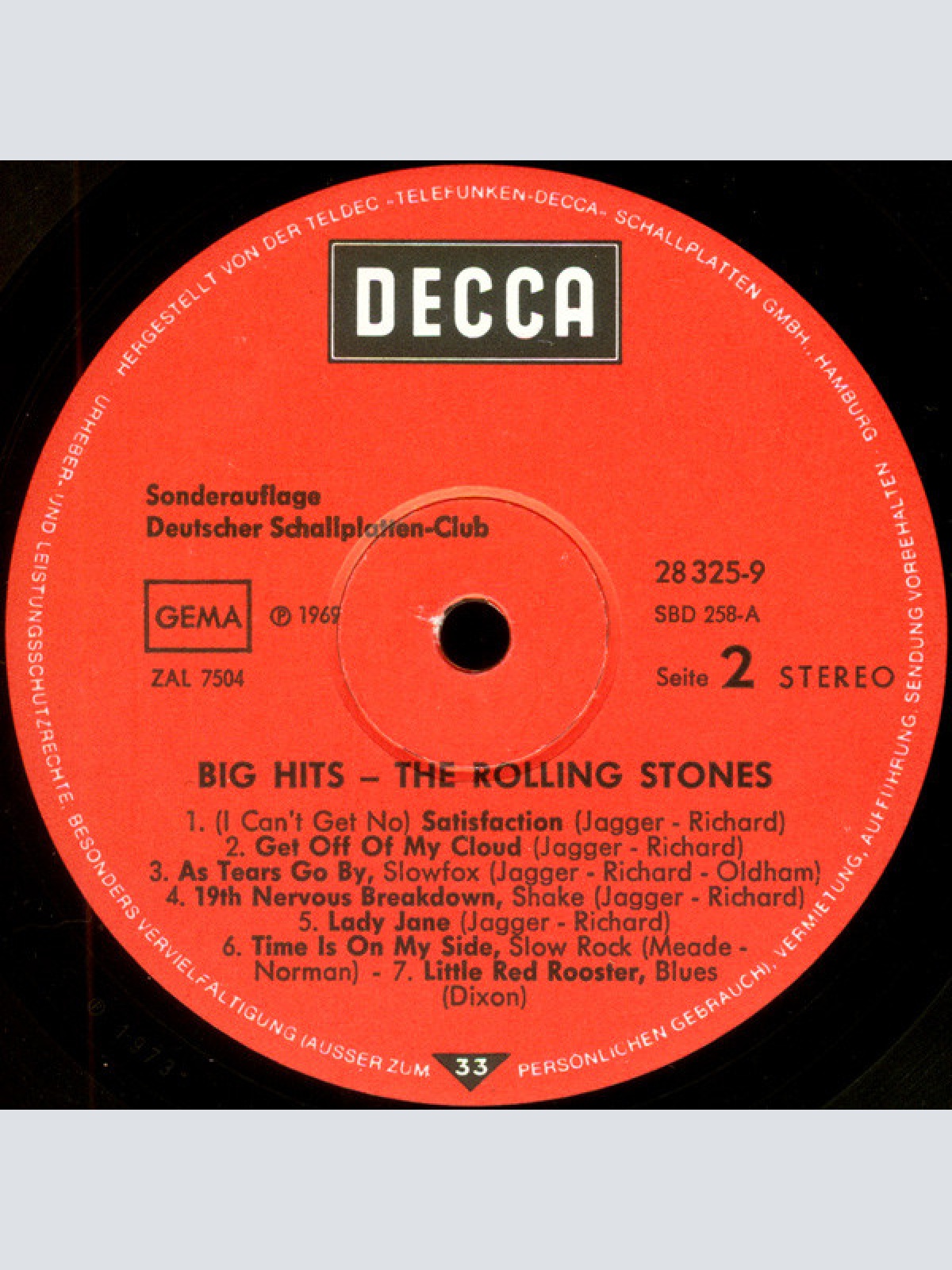 Vinyl / The Rolling Stones - Big Hits