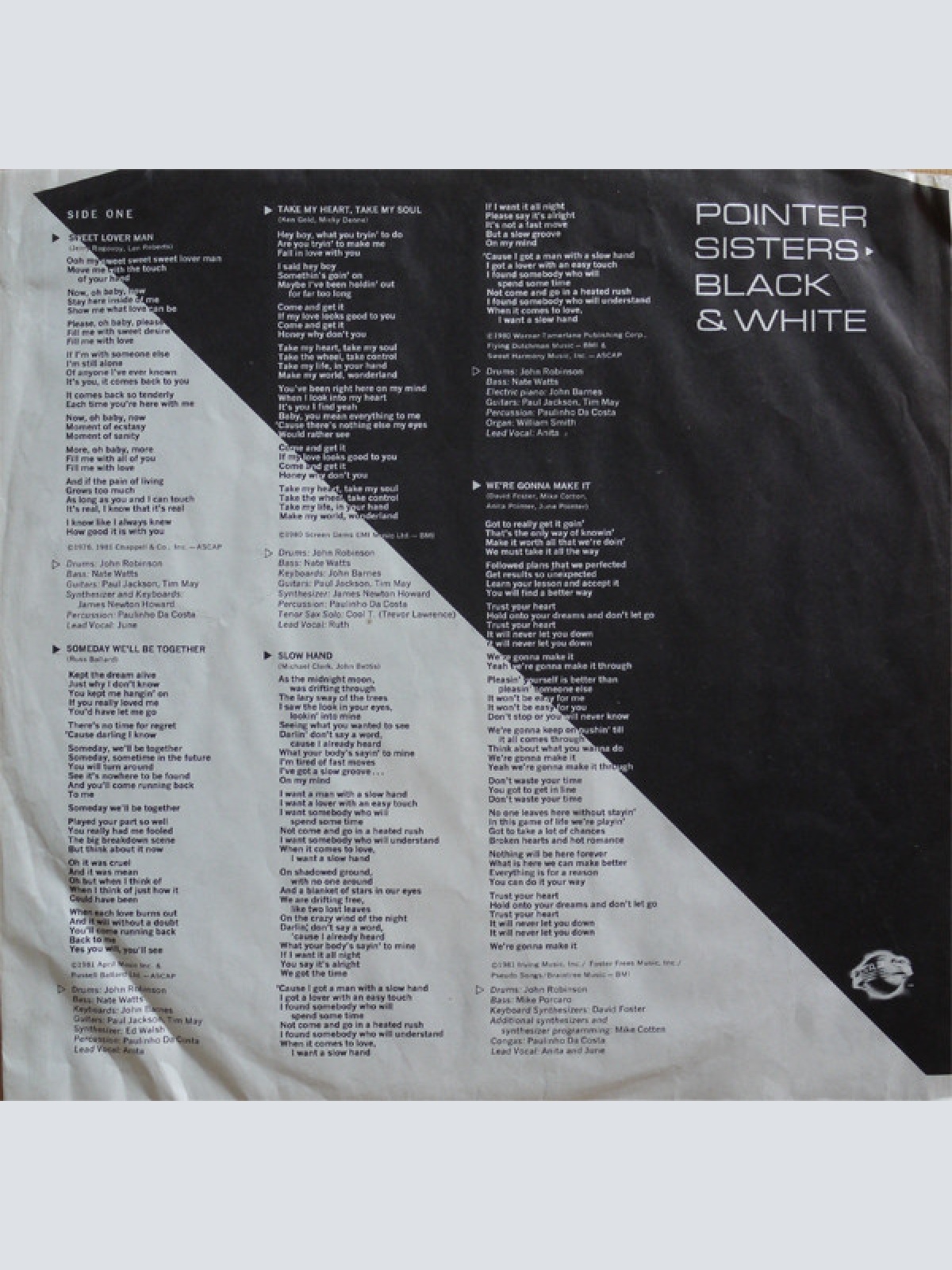 Vinyl / Pointer Sisters - Black & White