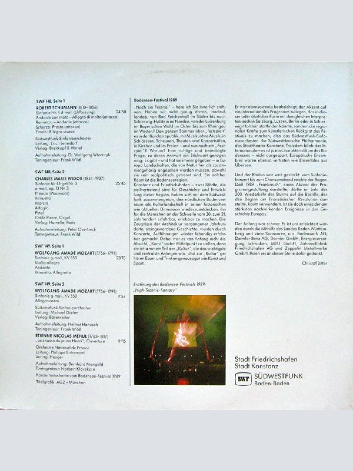 Vinyl / Various - Bodensee-Festival 1989