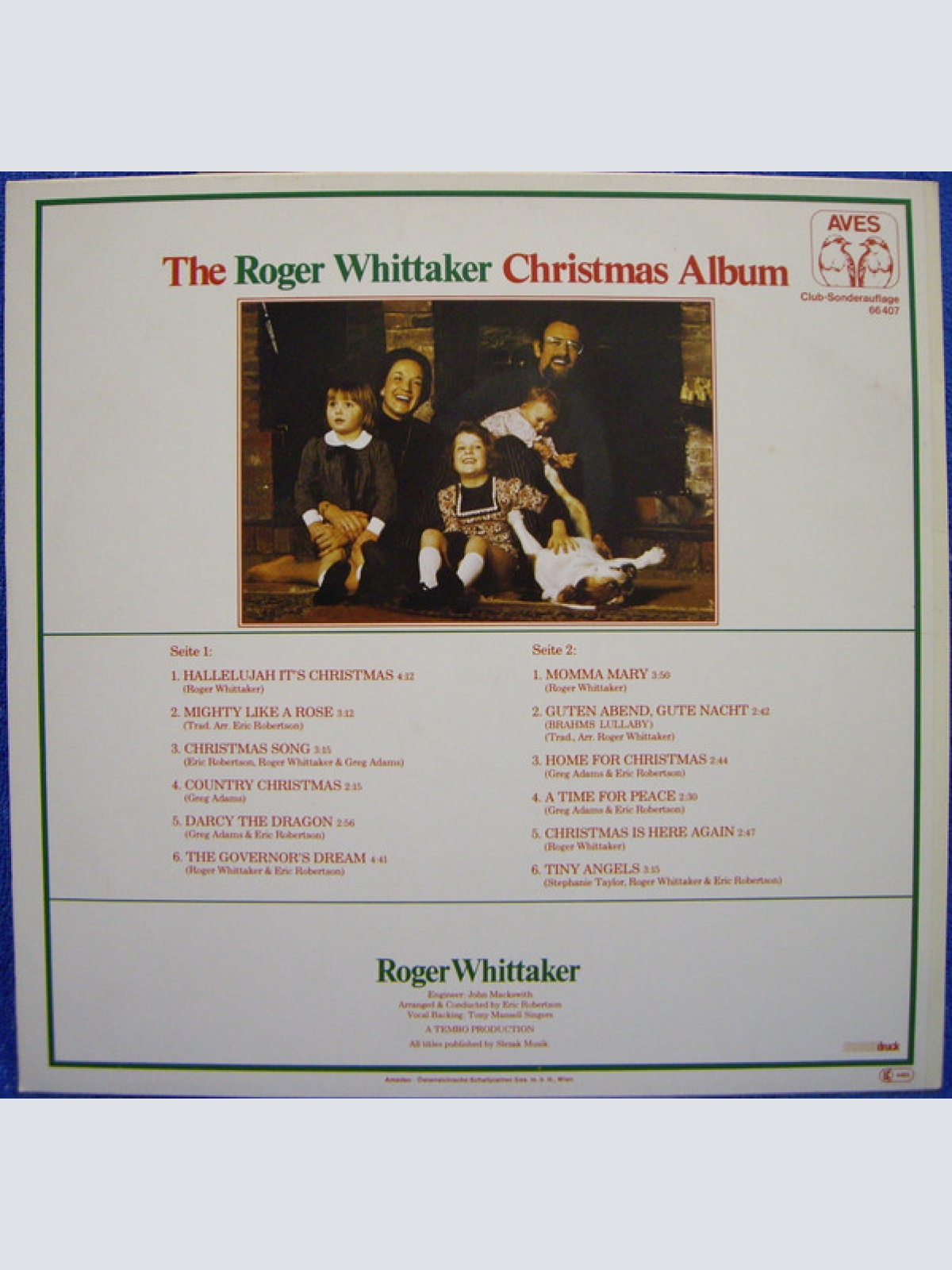 Vinyl / Roger Whittaker - The Roger Whittaker Christmas Album