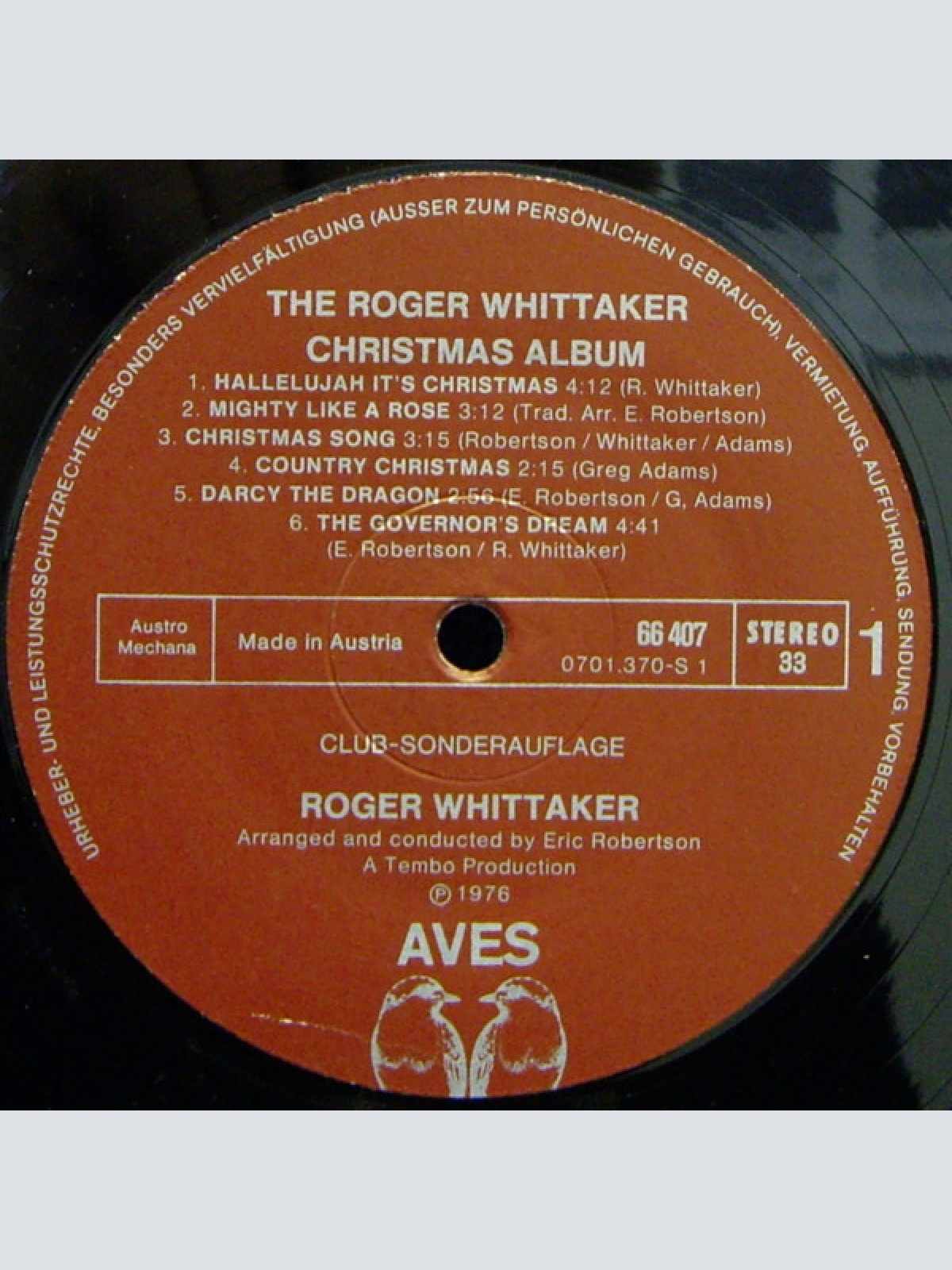 Vinyl / Roger Whittaker - The Roger Whittaker Christmas Album