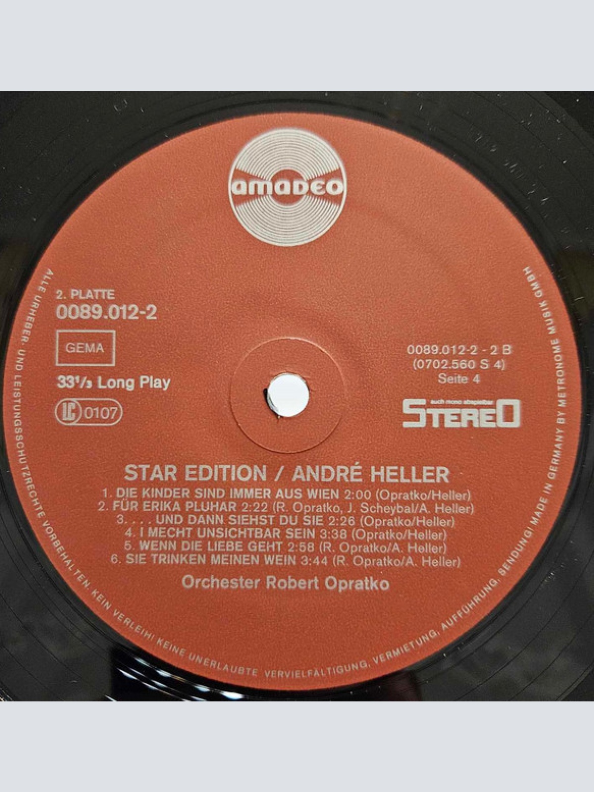 Vinyl / André Heller - Star Edition