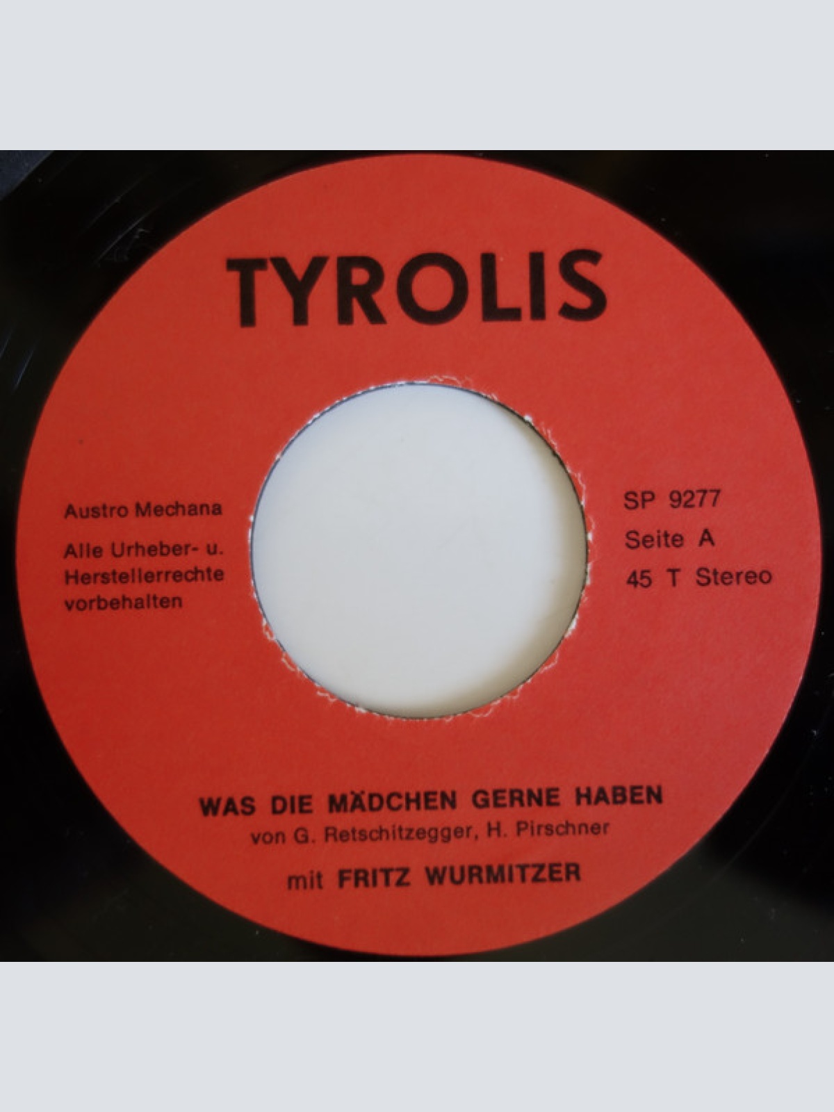 Vinyl / Fritz Wurmitzer - Was Die Mädchen Gerne Haben / Hosentürl Polka