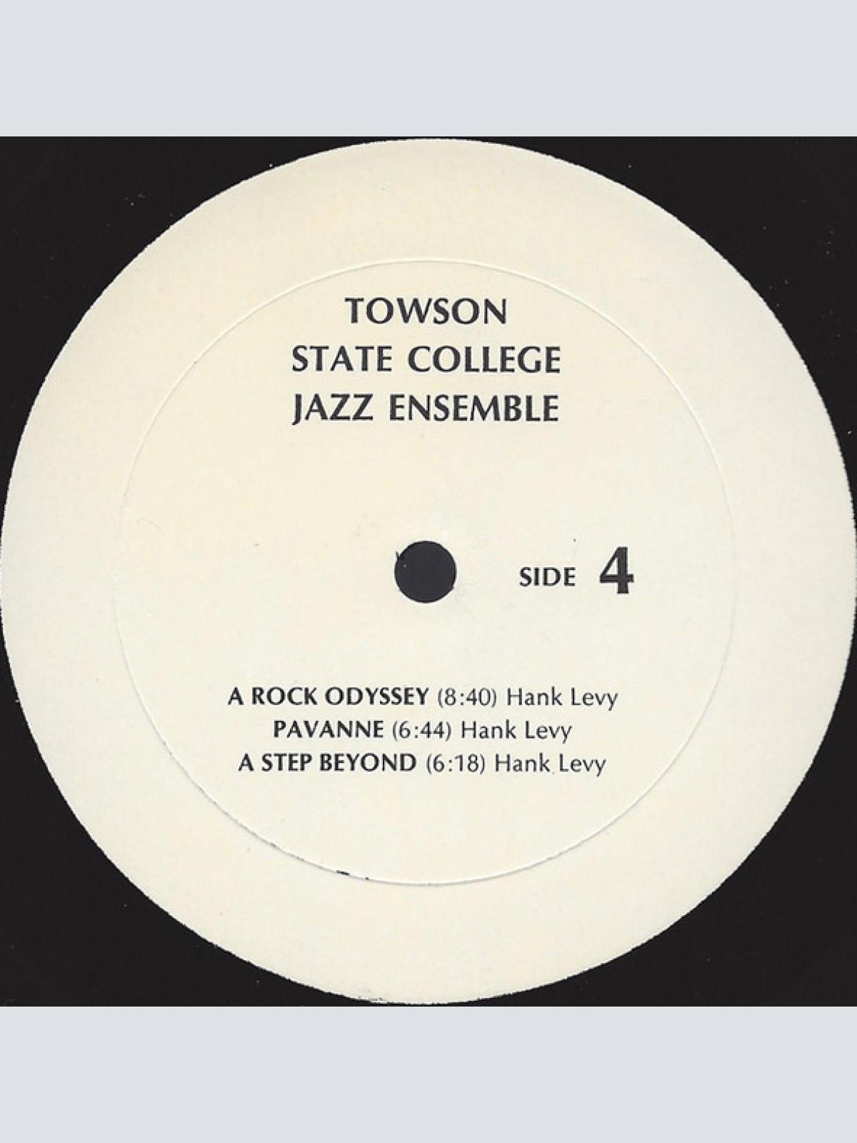 Vinyl / Towson State College Jazz Ensemble*, Henry J. (Hank) Levy* - Jazz