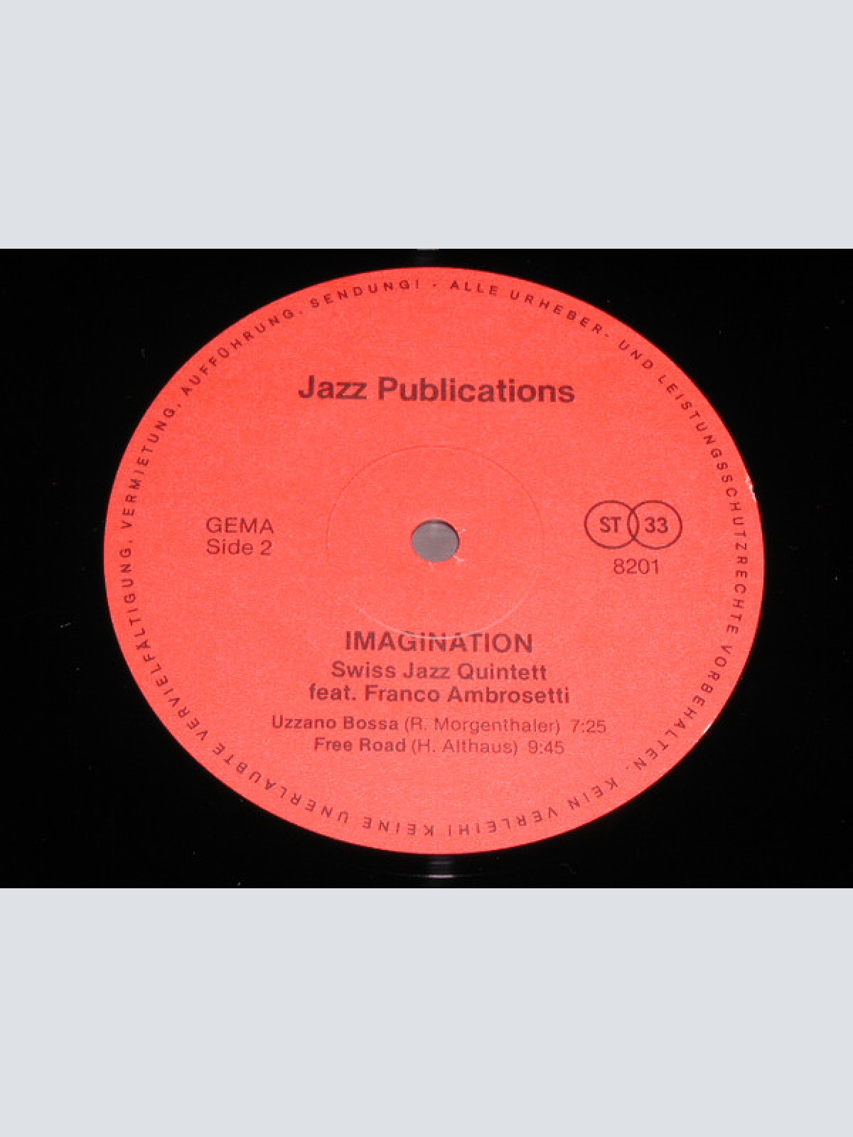 Vinyl / Swiss Jazz Quintet Feat. Franco Ambrosetti - Imagination