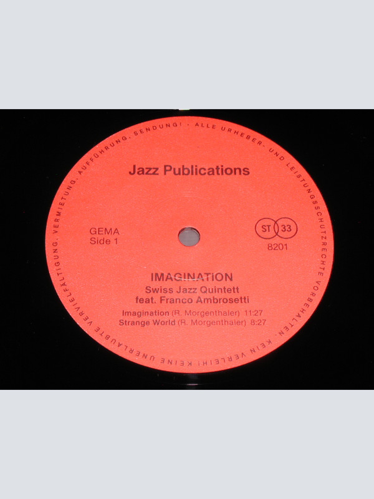Vinyl / Swiss Jazz Quintet Feat. Franco Ambrosetti - Imagination
