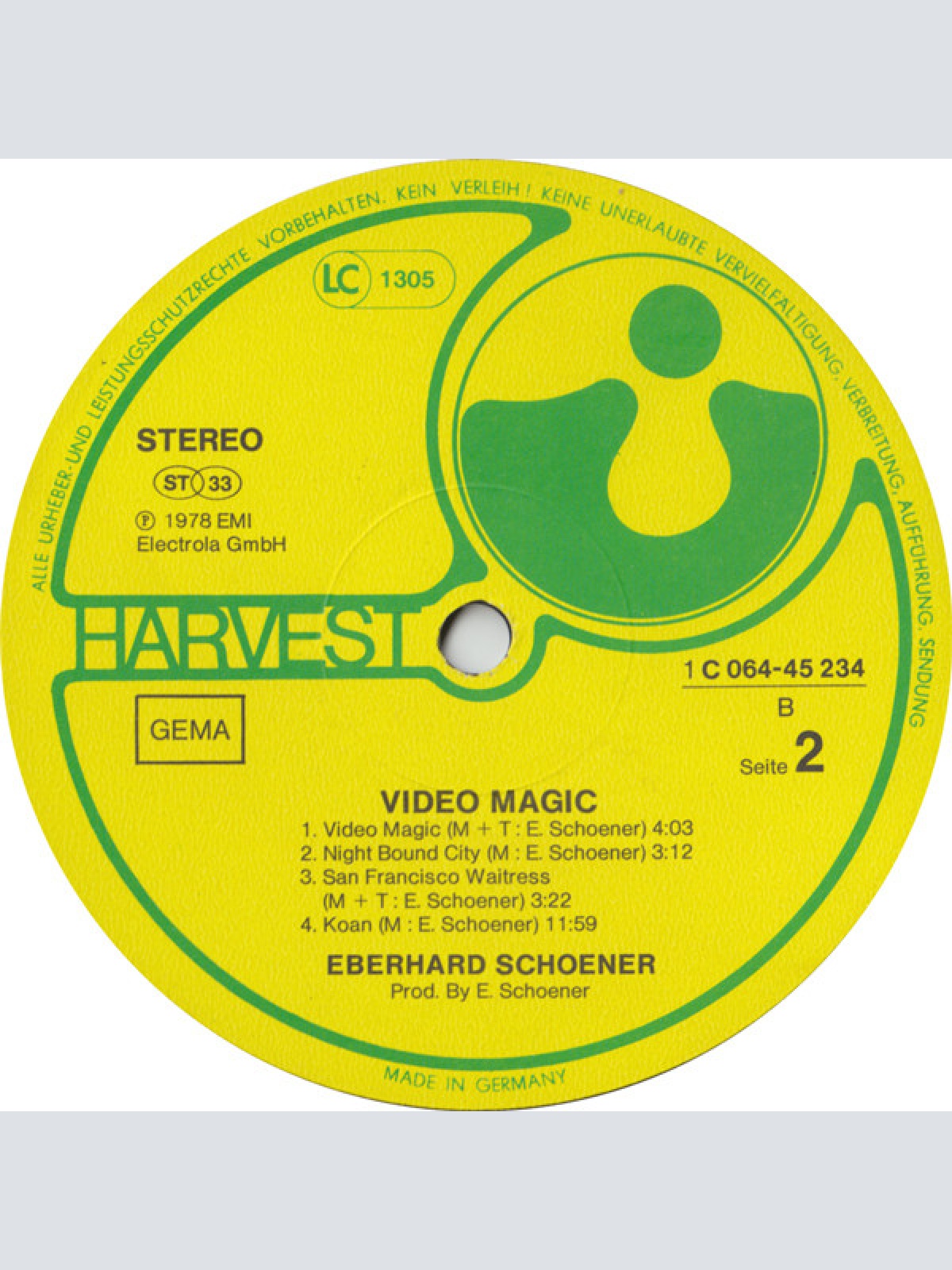 Vinyl / Eberhard Schoener - Video Magic