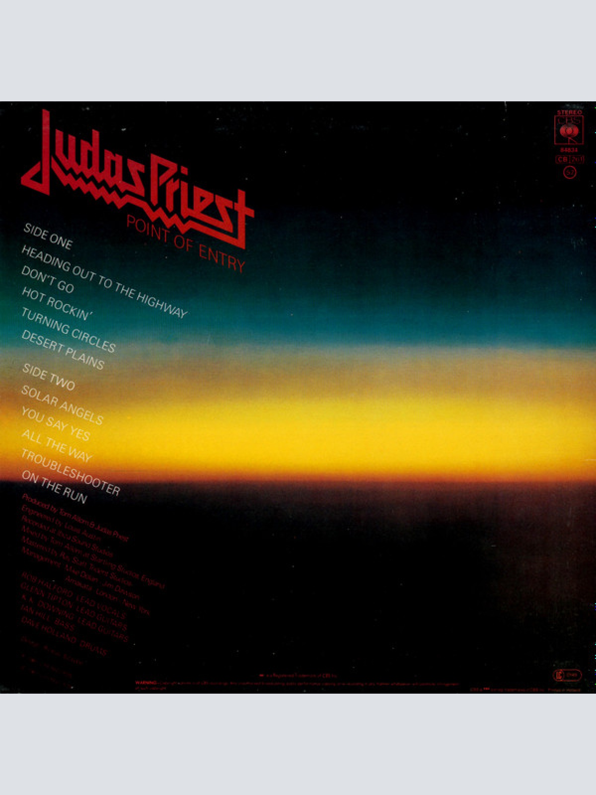 Vinyl / Judas Priest - Point Of Entry