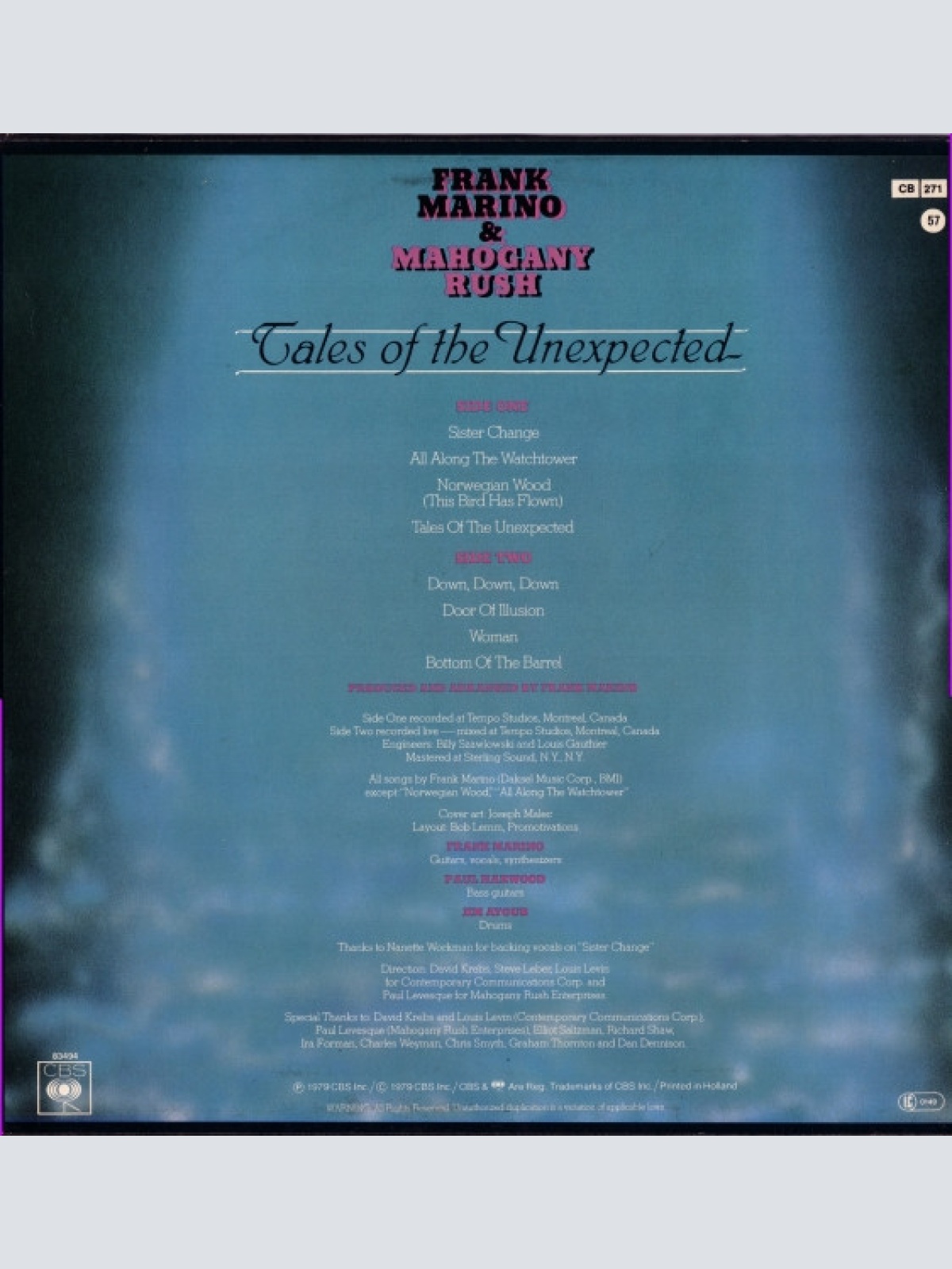 Vinyl / Frank Marino & Mahogany Rush - Tales Of The Unexpected