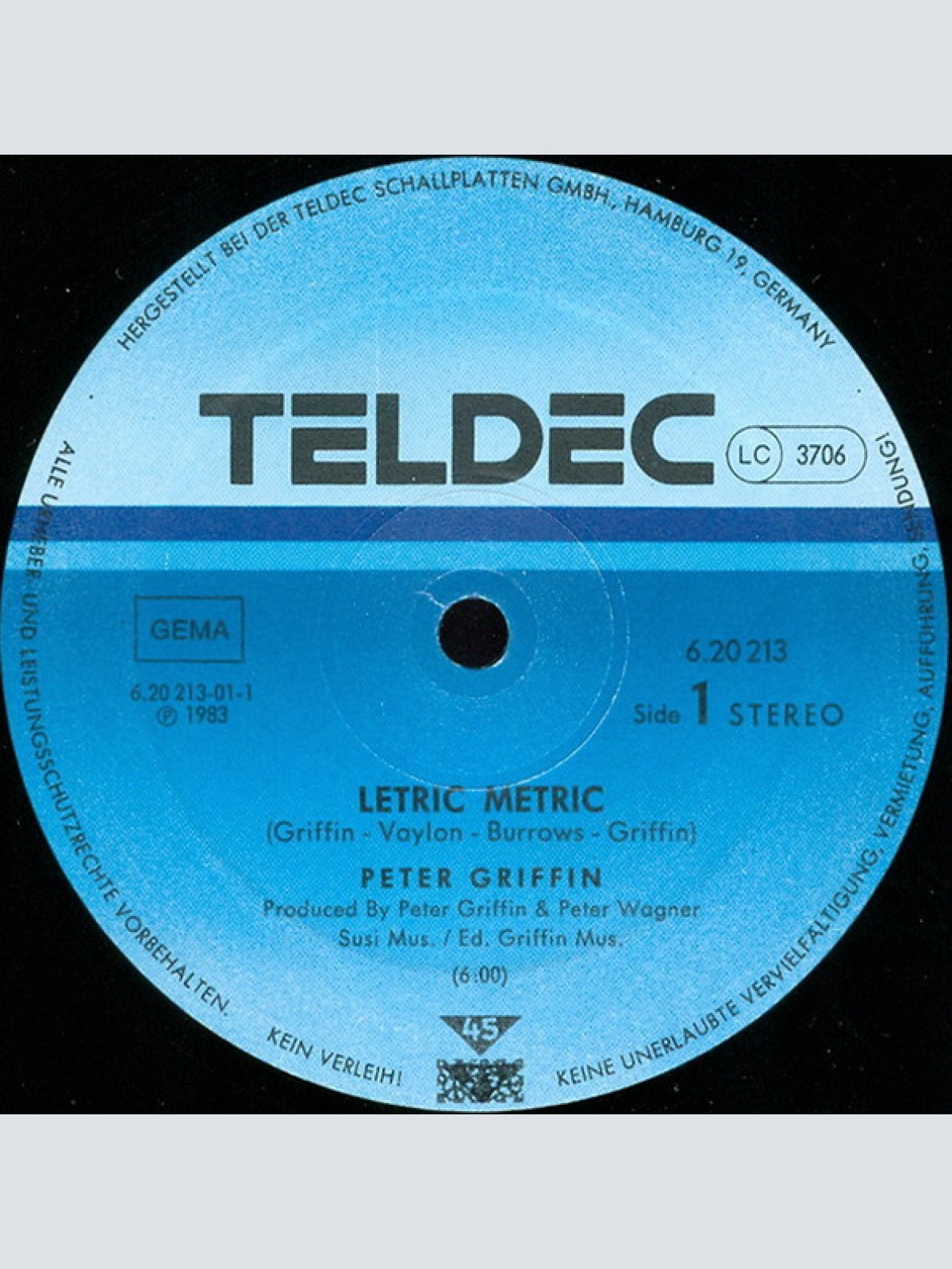 Vinyl / Peter Griffin - Letric Metric (Special Extended 12" Version)