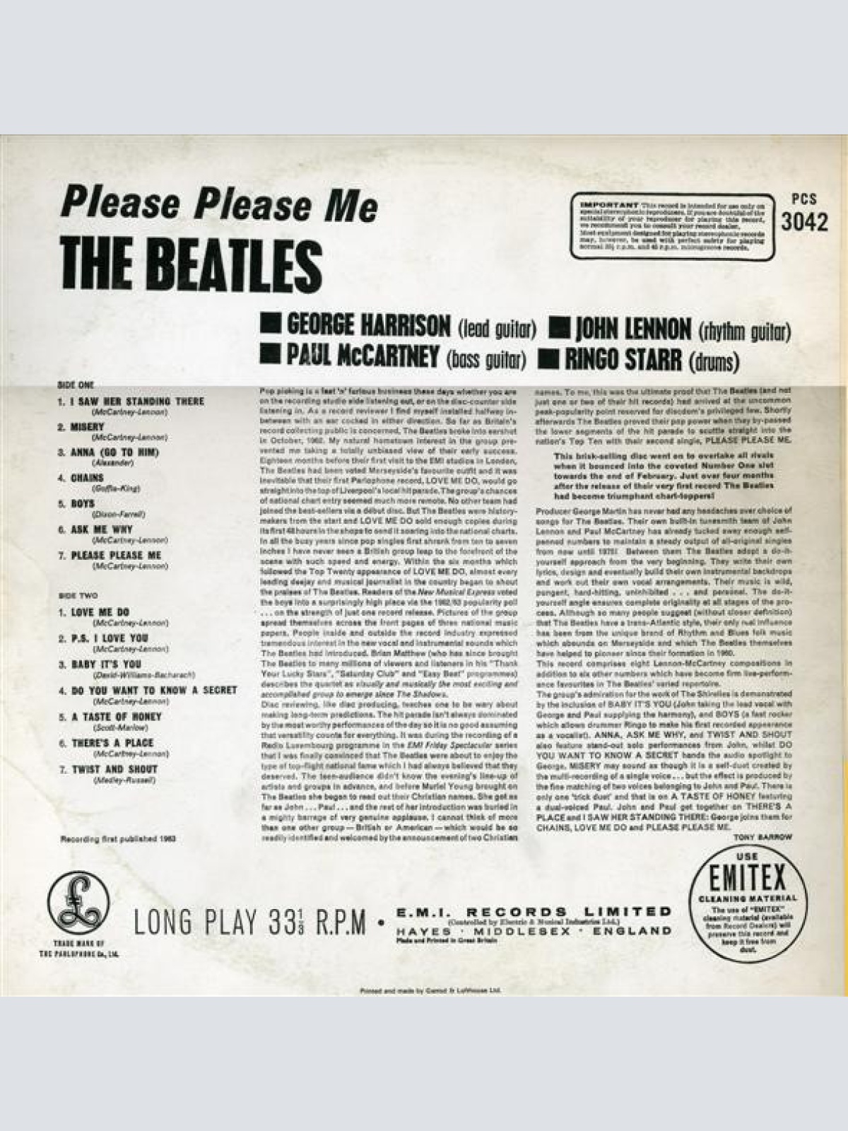 Vinyl / The Beatles - Please Please Me