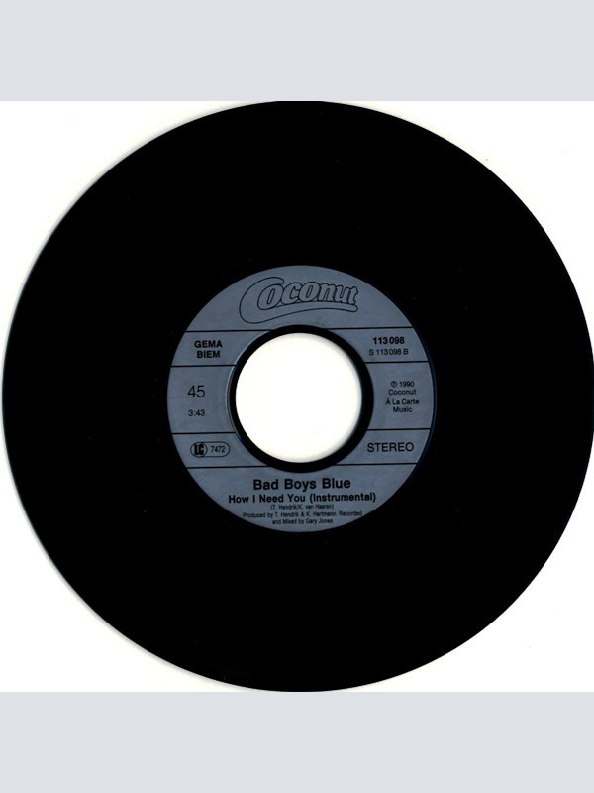 Vinyl / Bad Boys Blue - How I Need You