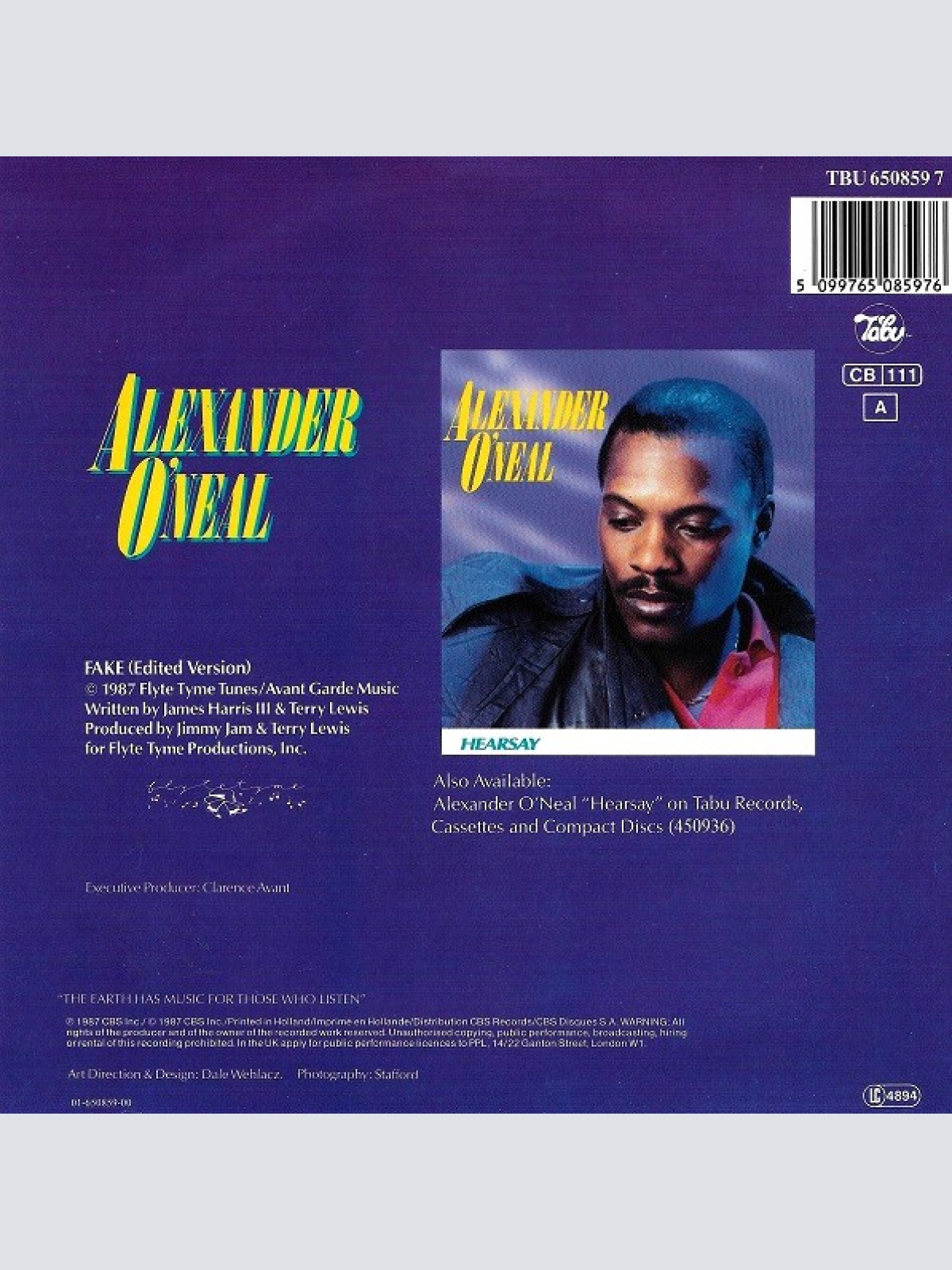Vinyl / Alexander O'Neal - Fake