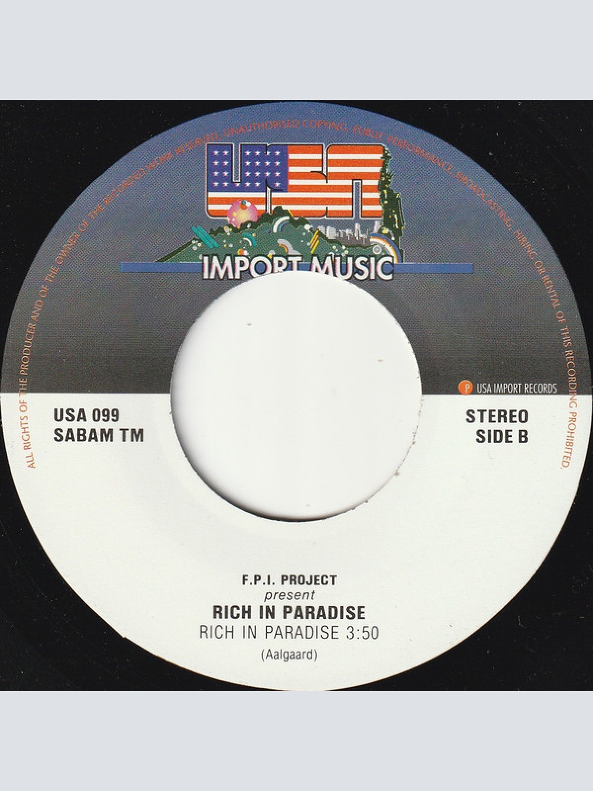 Vinyl / FPI Project - Rich In Paradise "Going Back To My Roots"