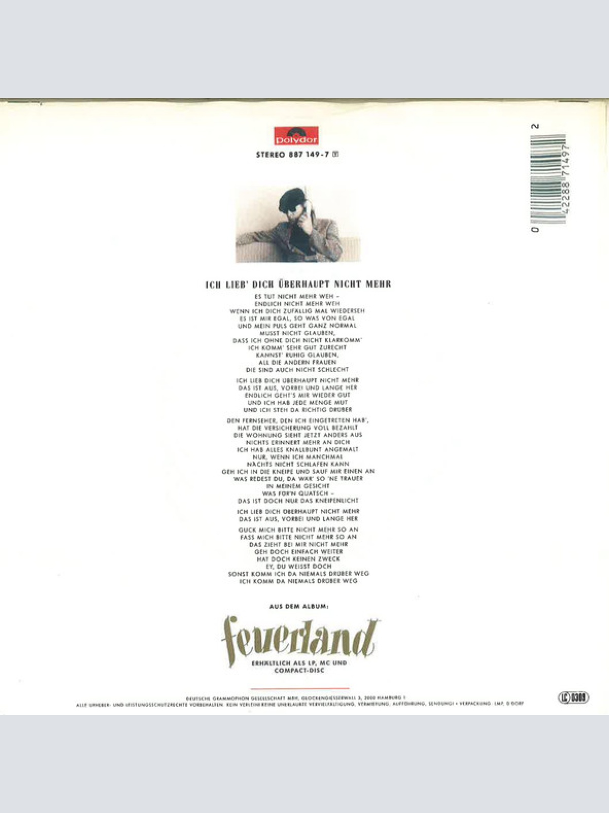 Vinyl / Udo Lindenberg - Ich Lieb' Dich Überhaupt Nicht Mehr