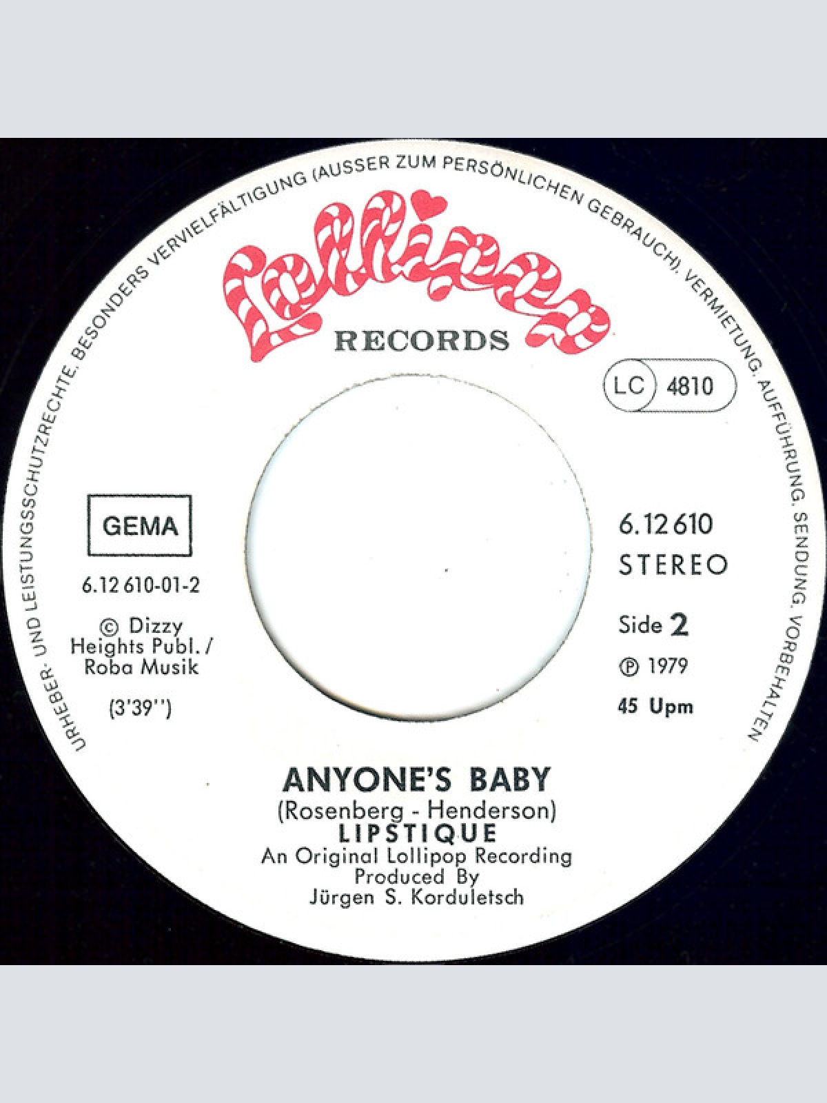 Vinyl / Lipstique (2) - Lover Love Me