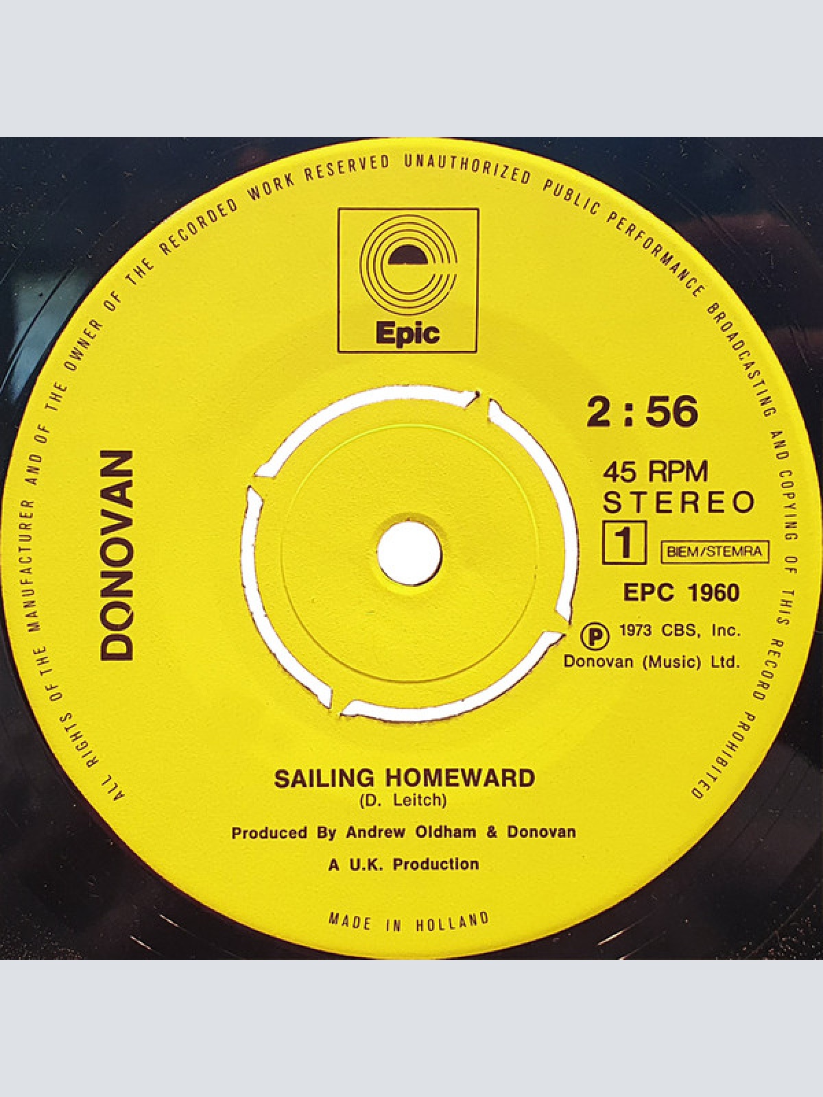 Vinyl / Donovan - Sailing Homeward