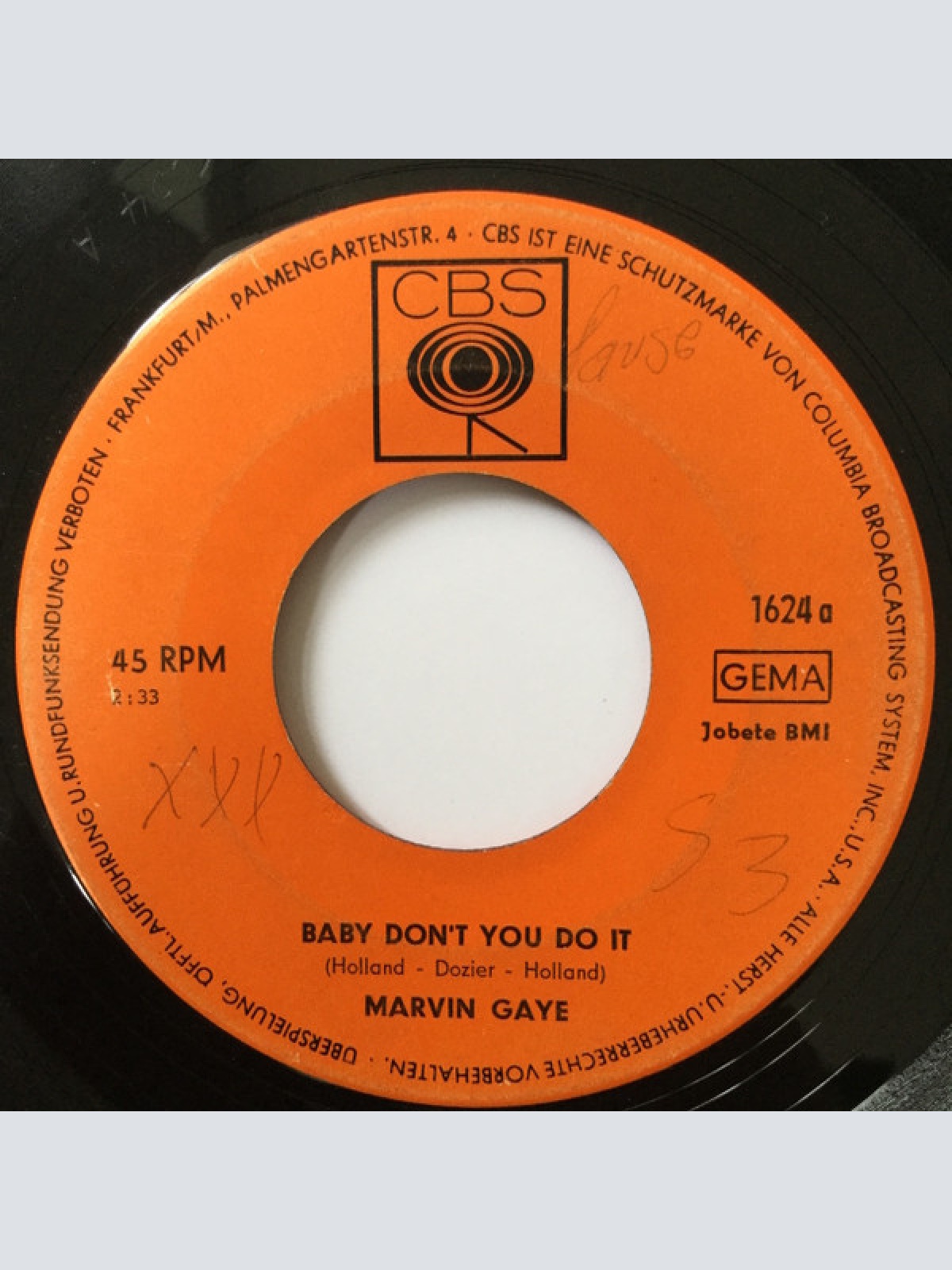 Vinyl / Marvin Gaye - Baby Don't You Do It / Walk On The Wild Side