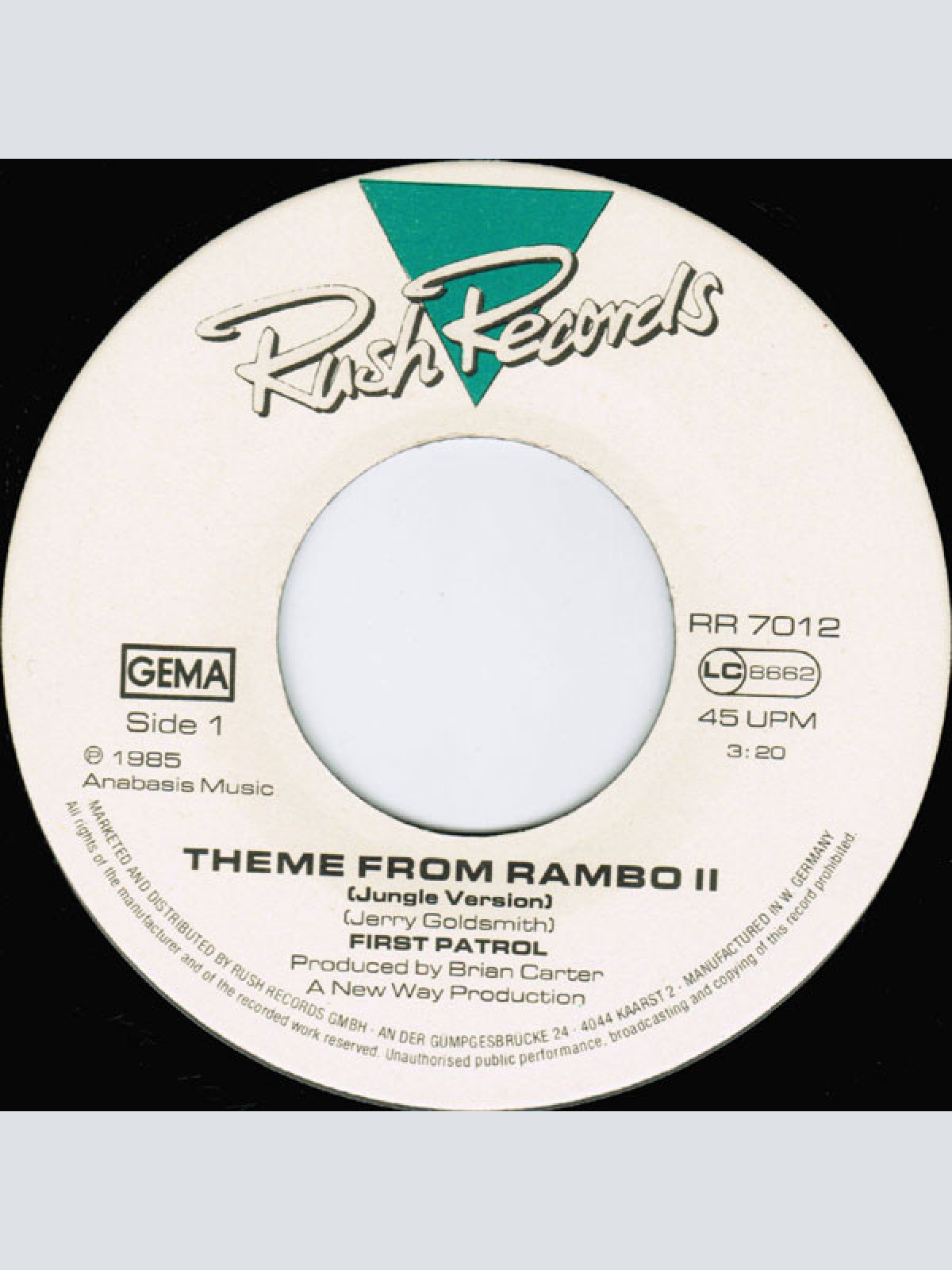 Vinyl / First Patrol - Theme From Rambo II