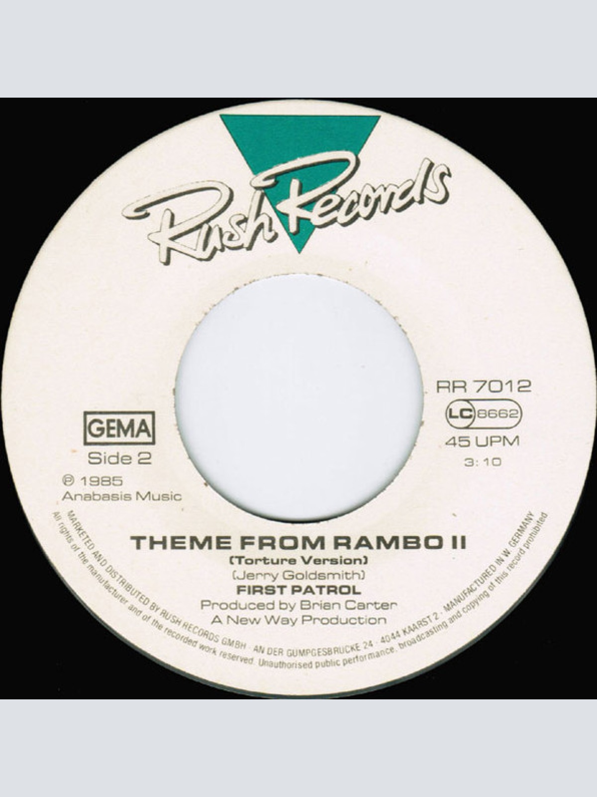 Vinyl / First Patrol - Theme From Rambo II