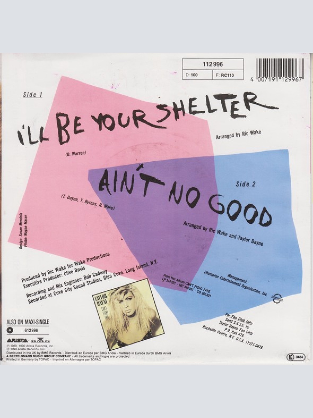 Vinyl / Taylor Dayne - I'll Be Your Shelter