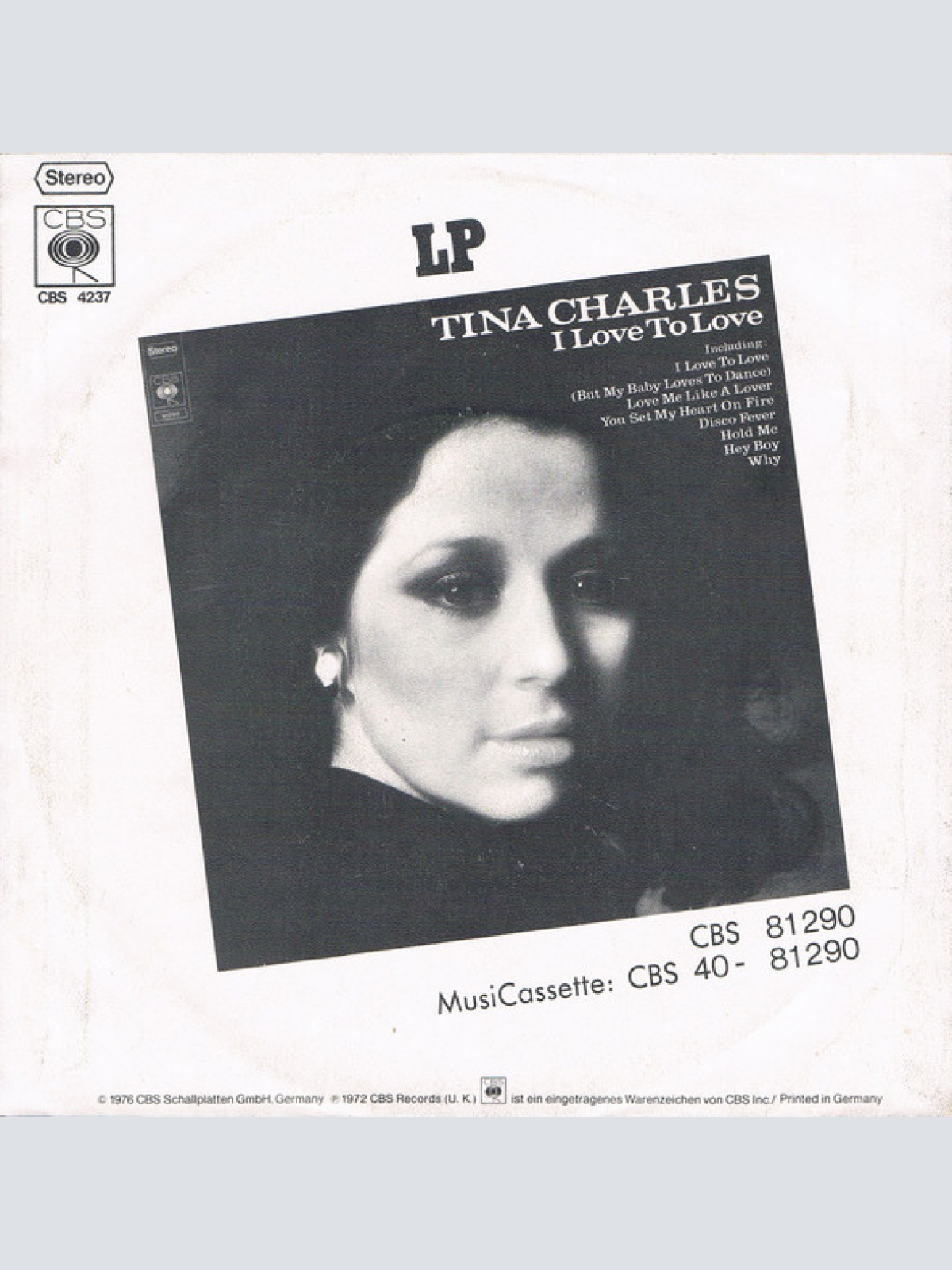 Vinyl / Tina Charles - Love Me Like A Lover