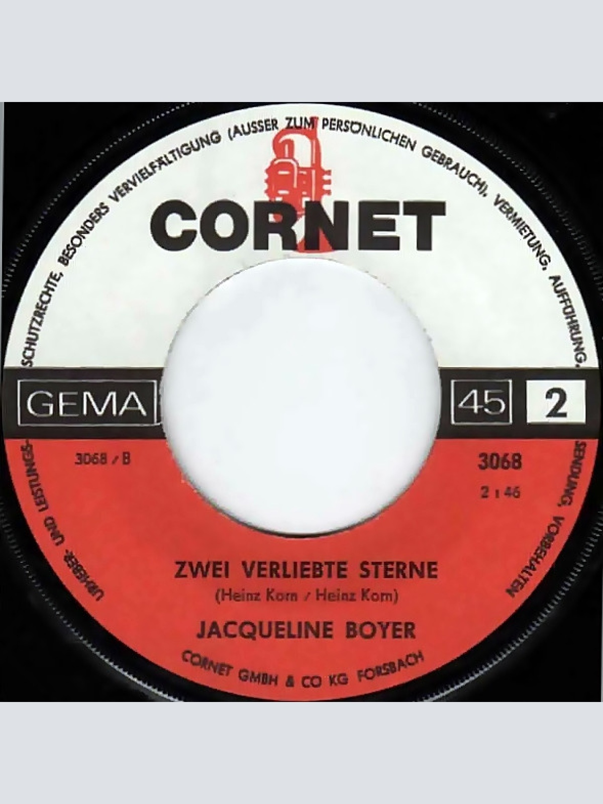 Vinyl / Jacqueline Boyer - Der Mond Vom Fudschijama / Zwei Verliebte Sterne