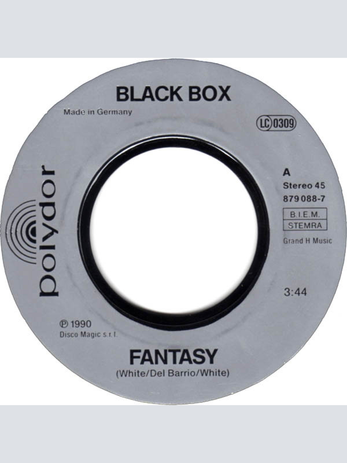 Vinyl / Black Box - Fantasy / Get Down (Rappapella)