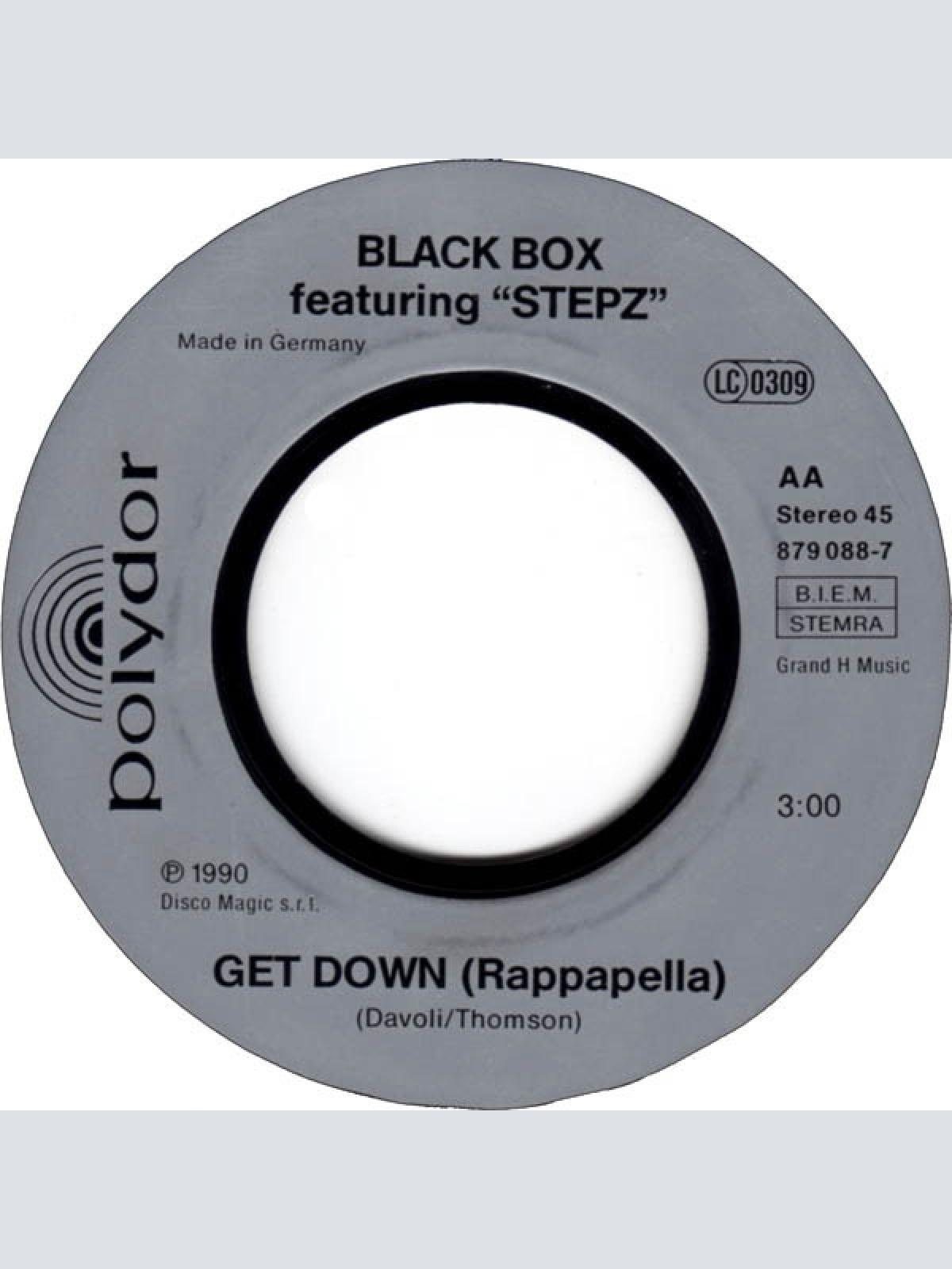 Vinyl / Black Box - Fantasy / Get Down (Rappapella)