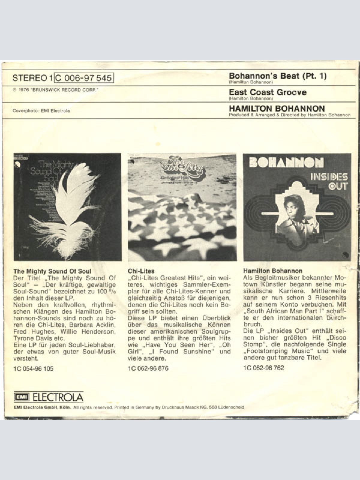 Vinyl / Hamilton Bohannon - Bohannon's Beat