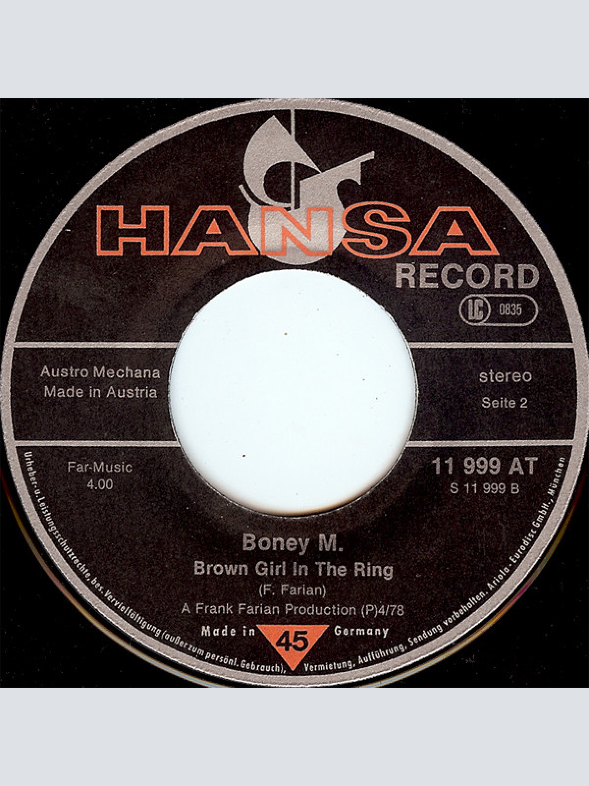 Vinyl / Boney M. - Rivers Of Babylon / Brown Girl In The Ring