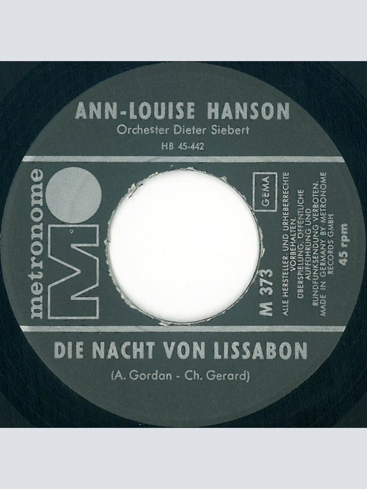 Vinyl / Ann-Louise* - Die Nacht Von Lissabon