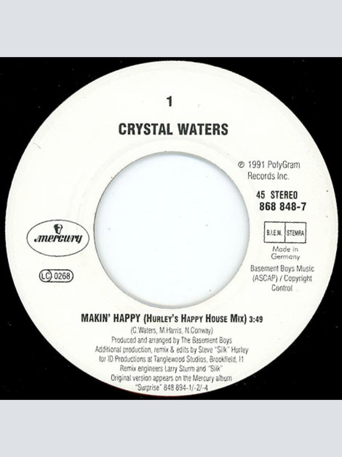 Vinyl / Crystal Waters - Makin' Happy