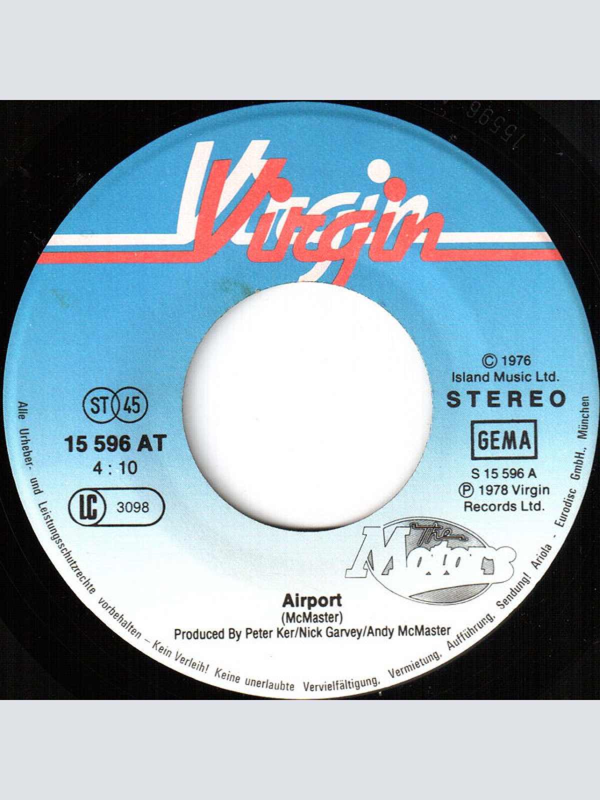 Vinyl / The Motors - Airport