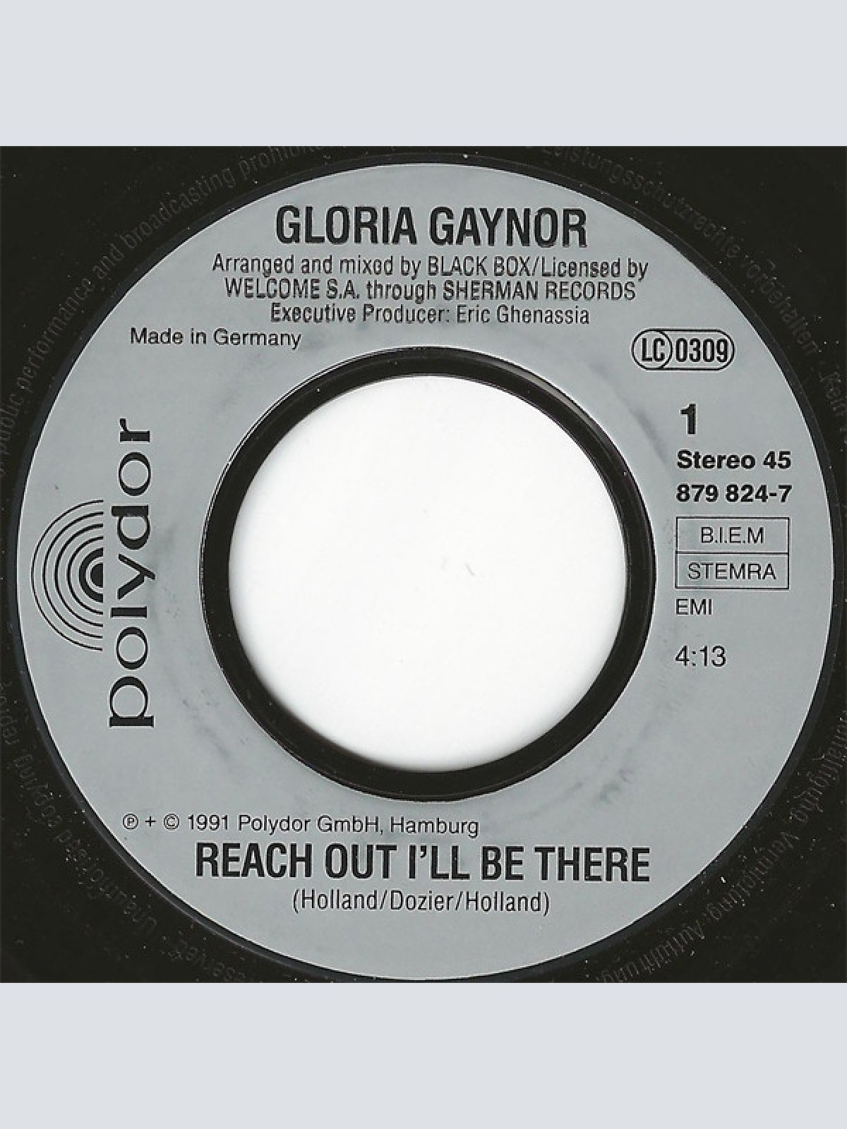 Vinyl / Gloria Gaynor - Reach Out I'll Be There (Arranged+Mixed By Black Box)