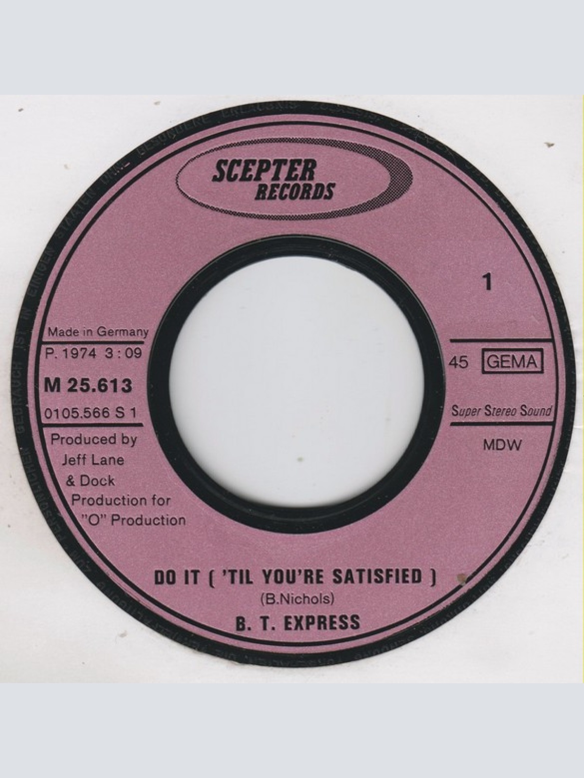 Vinyl / B.T. Express - Do It ('Til You're Satisfied)