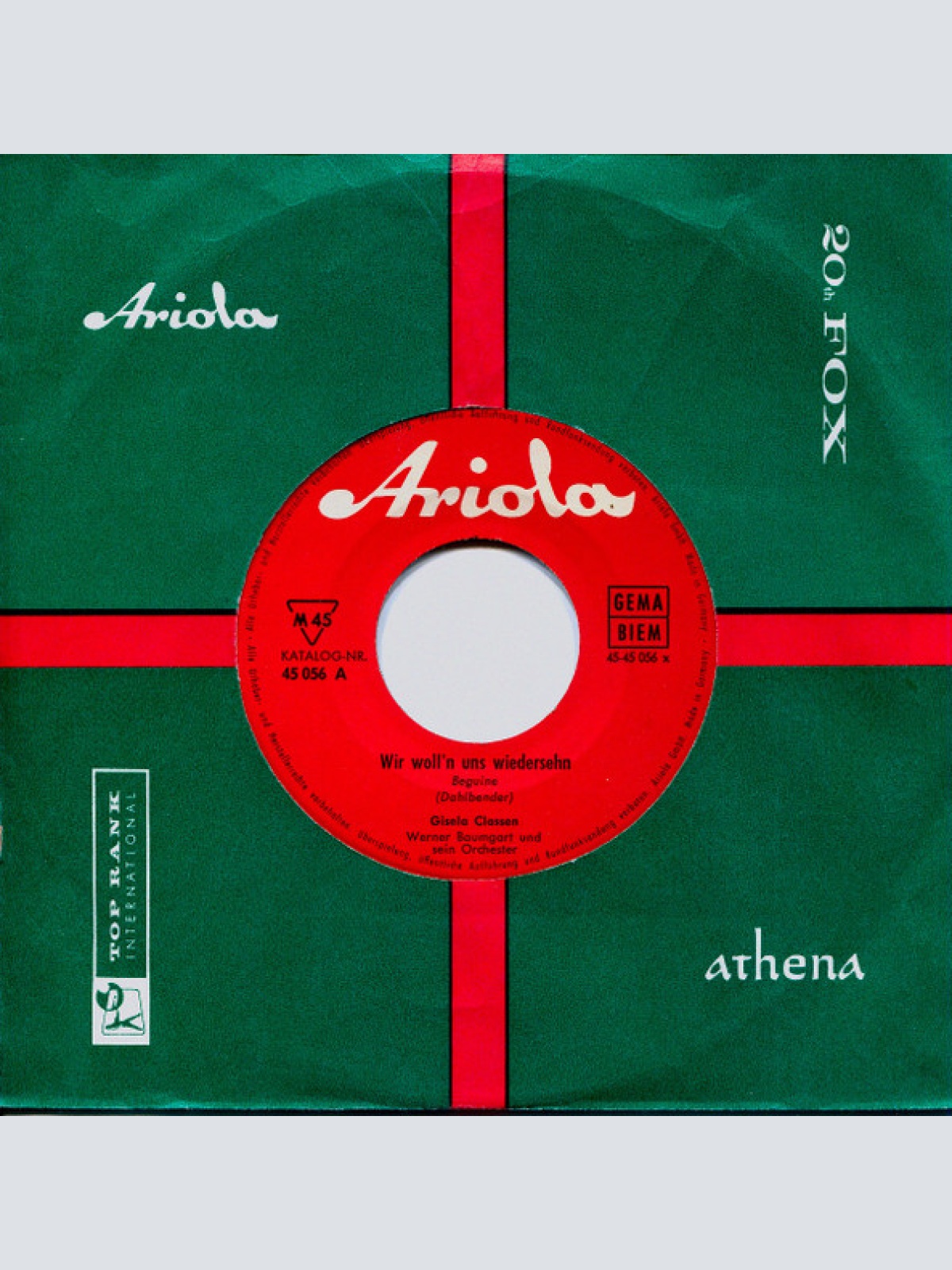 Vinyl / Gisela Classen - Wir Woll'n Uns Wiedersehn / Immer Bleib Ich Bei Dir