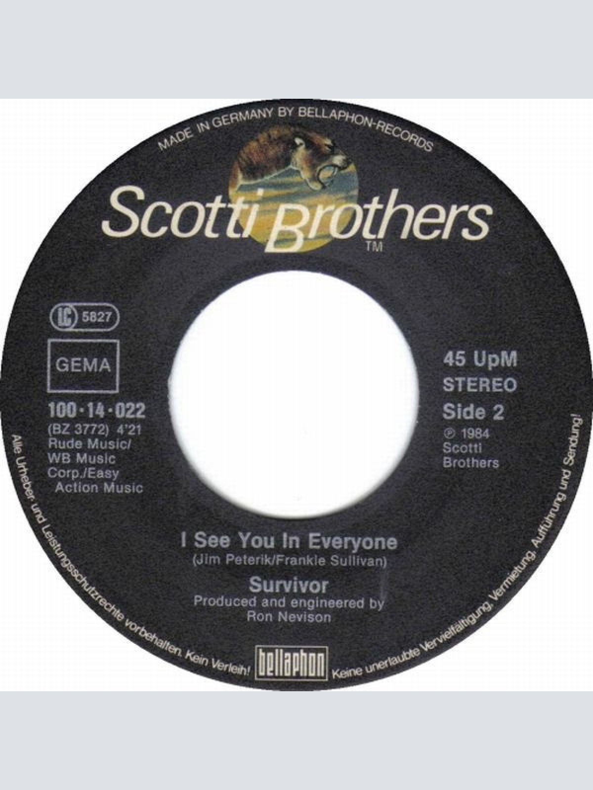 Vinyl / Survivor - I Can't Hold Back